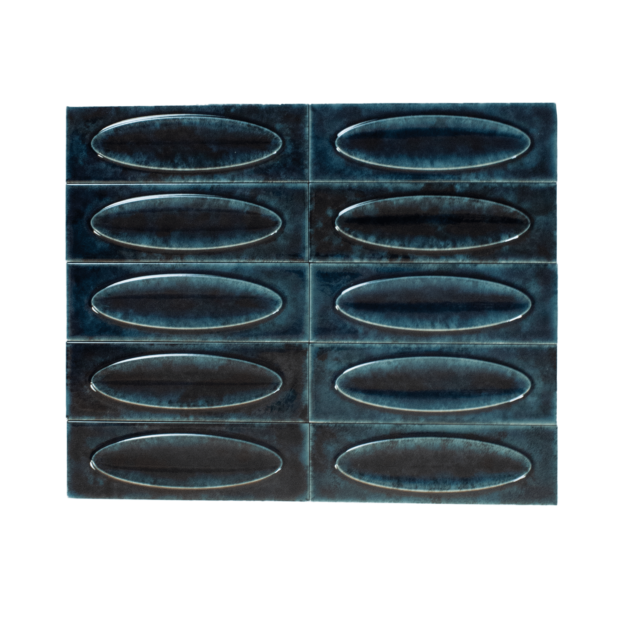 Bubble 2.5x8 Brick Sapphire Blue Ceramic Tiles - Cemento Collection