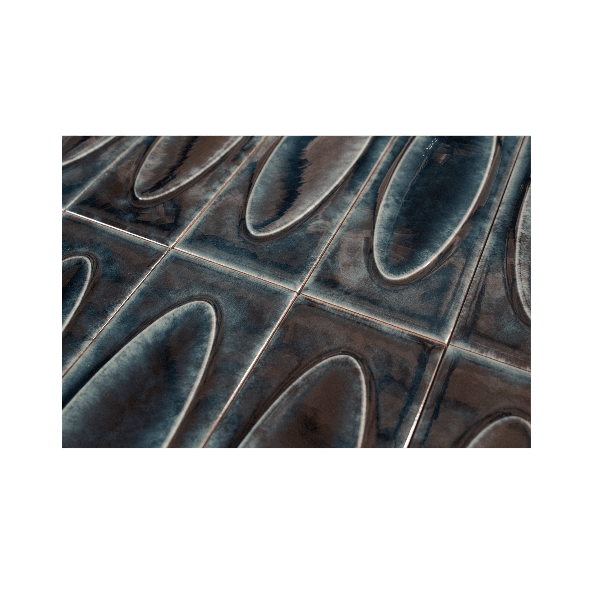 Bubble 2.5x8 Brick Sapphire Blue Ceramic Tiles - Cemento Collection