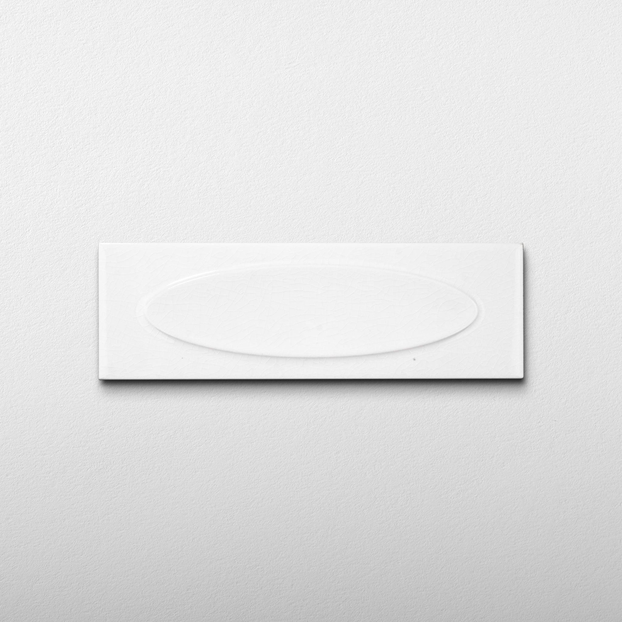 Bubble 2.5x8 Brick White Ceramic Tiles - Cemento Collection