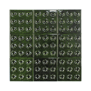 Bubble 4x4 Square Alpine Green Ceramic Tiles - Cemento Collection