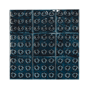 Bubble 4x4 Square Sapphire Blue Ceramic Tiles - Cemento Collection