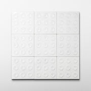 Bubble 4x4 Square White Ceramic Tiles