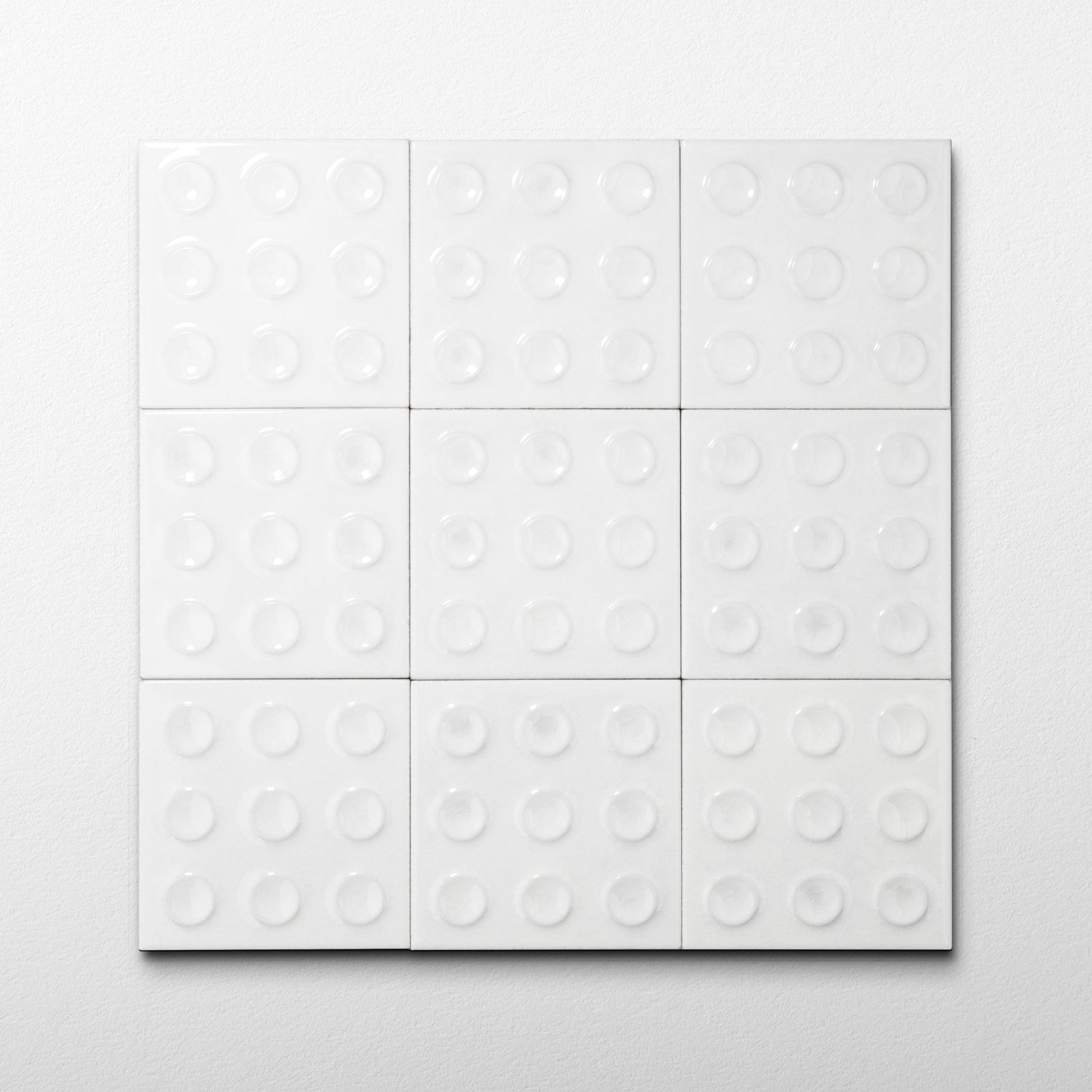 Bubble 4x4 Square White Ceramic Tiles