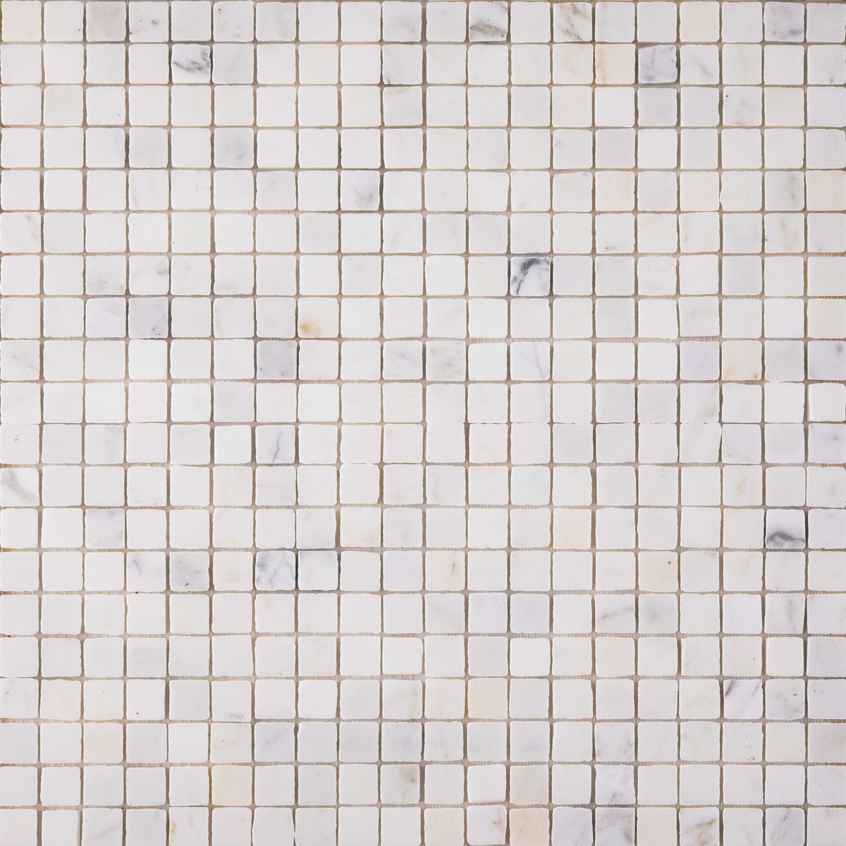 Calacatta Gold 1x1 Patina Marble Mosaic Tile - Cemento Collection