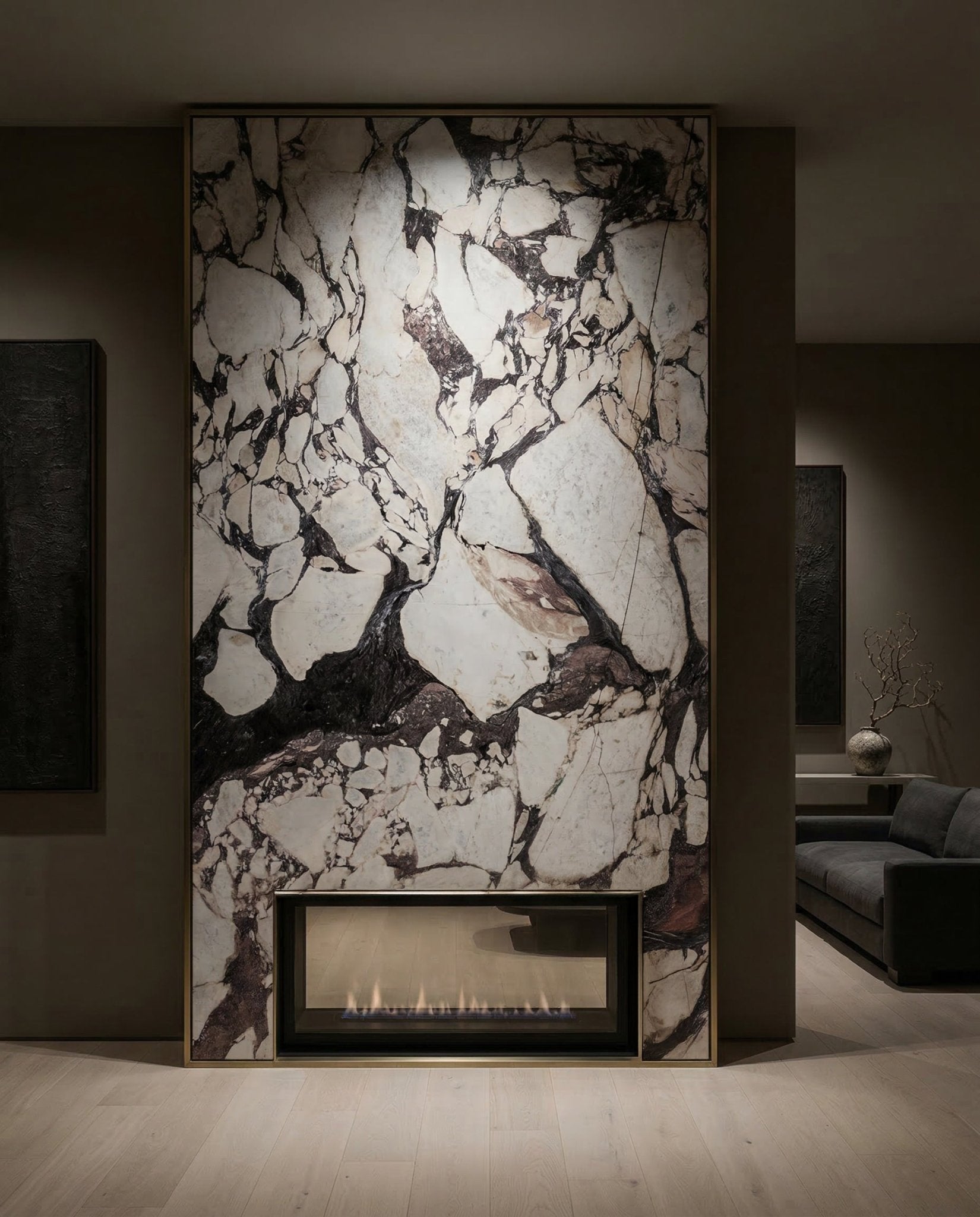 Calacatta Viola Marble Honed Slab - Cemento Collection