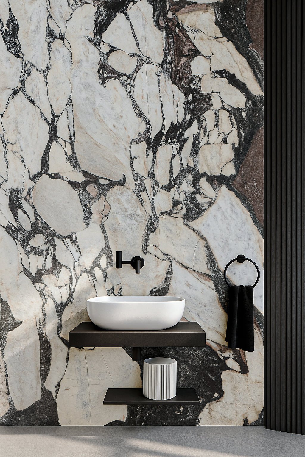 Calacatta Viola Marble Honed Slab - Cemento Collection