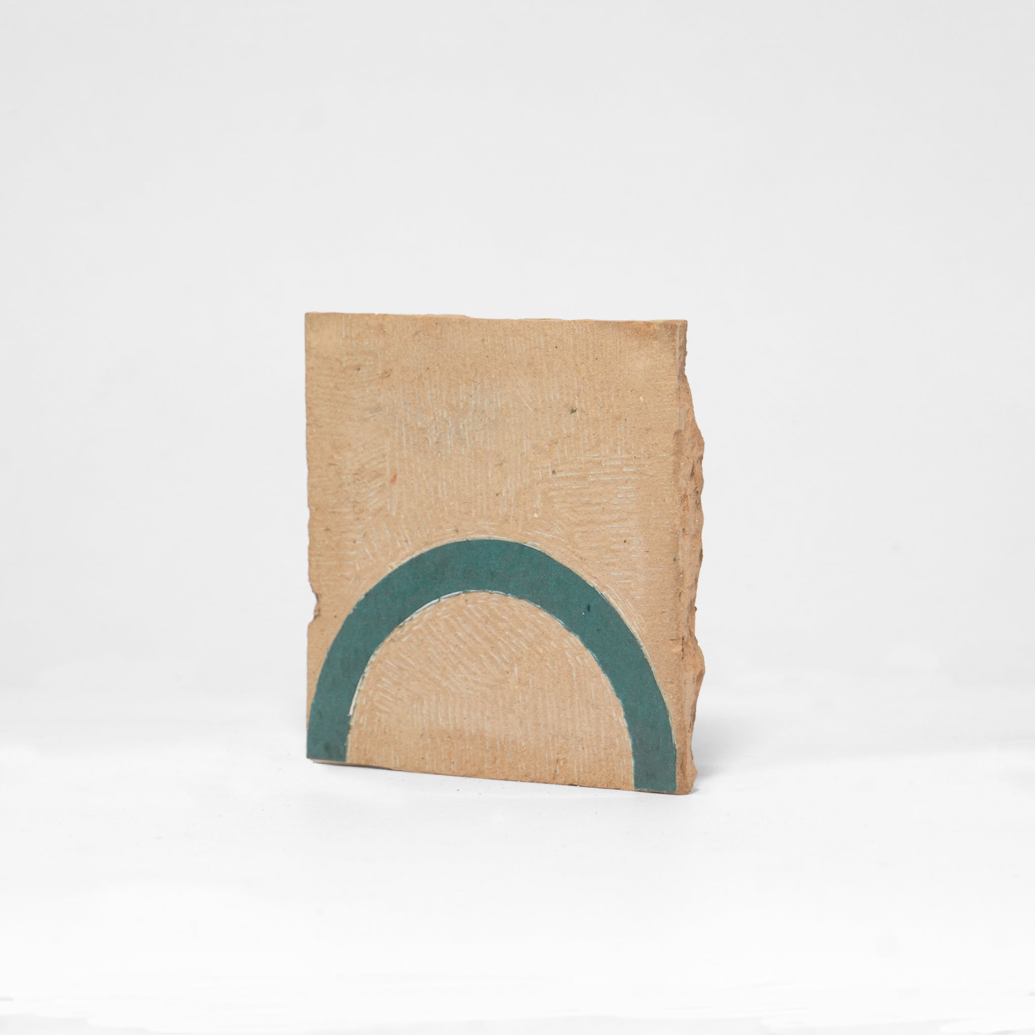 Chiseled 4x4 Circular Aquamarine Green Zellige Tile - Cemento Collection