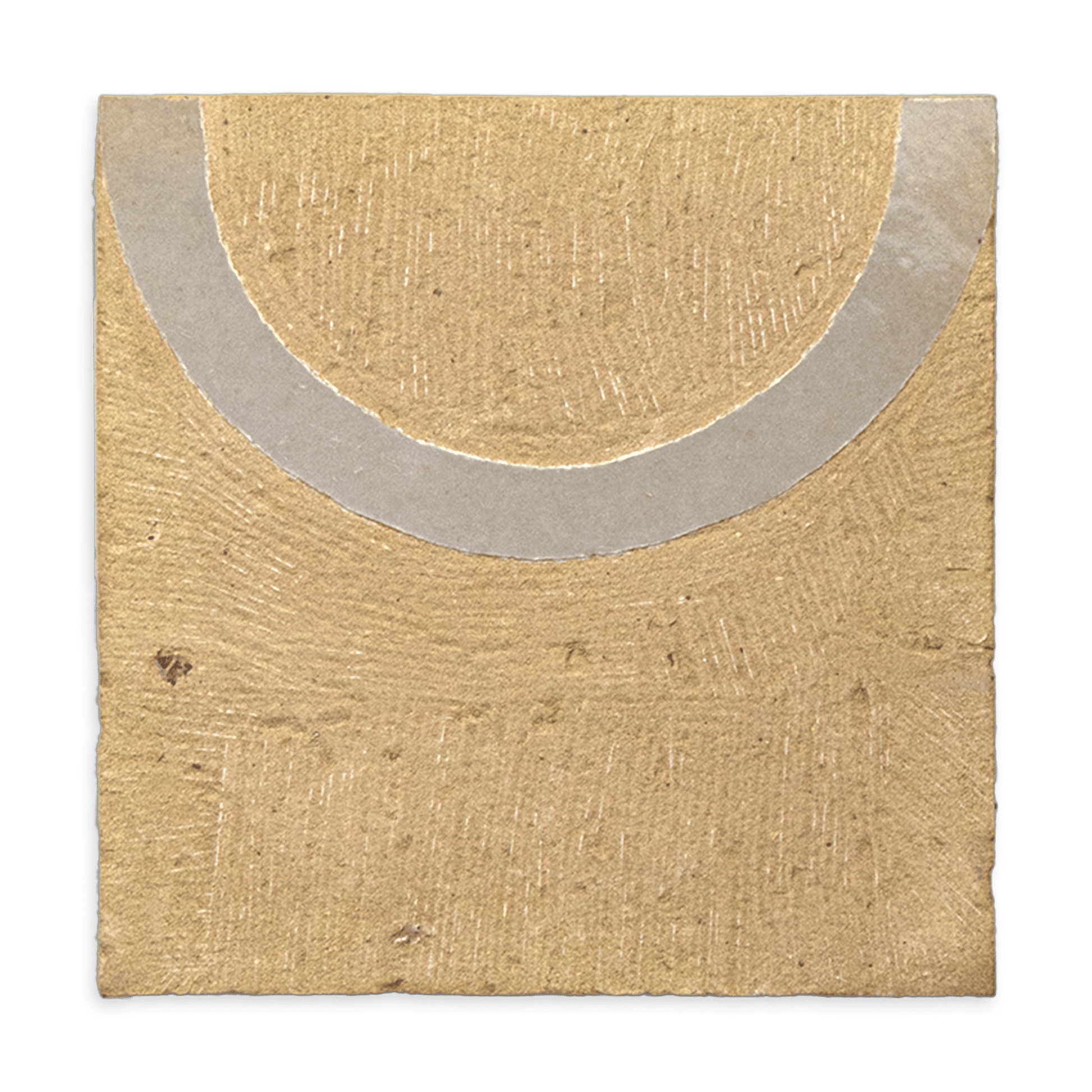 Chiseled 4x4 Circular Ecru White Zellige Tile - Cemento Collection