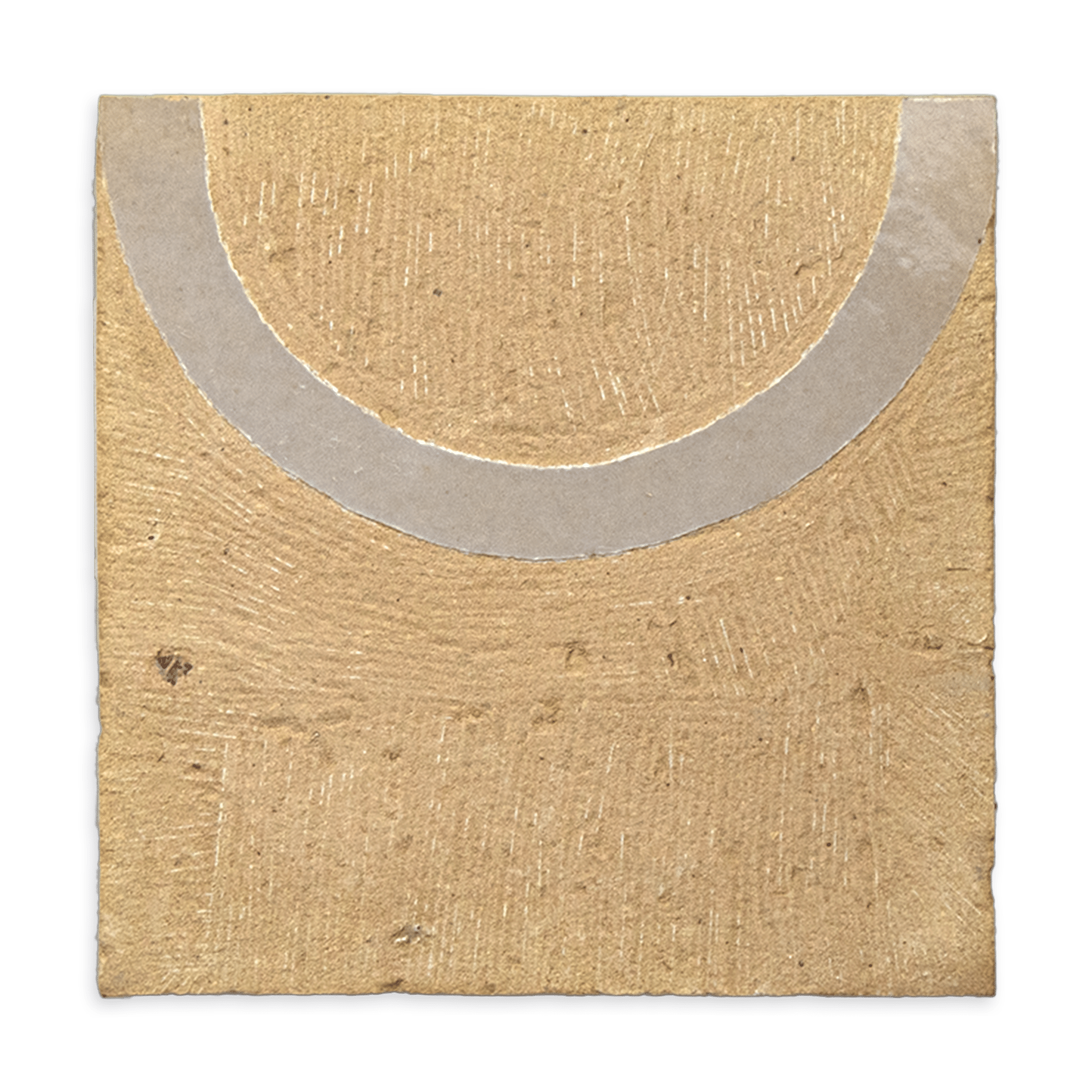 Chiseled 4x4 Circular Ecru White Zellige Tile - Cemento Collection