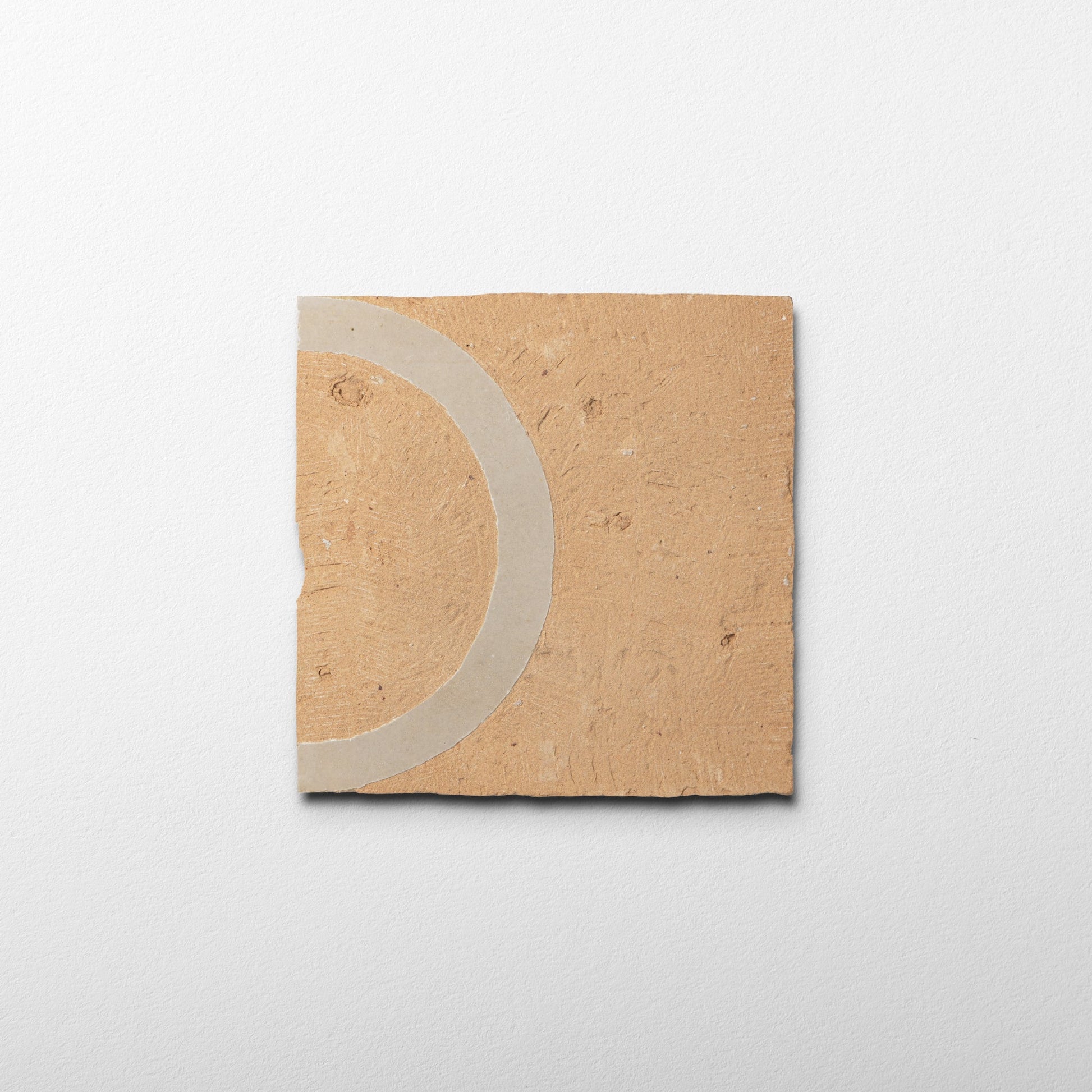 Chiseled 4x4 Circular Ecru White Zellige Tile - Cemento Collection