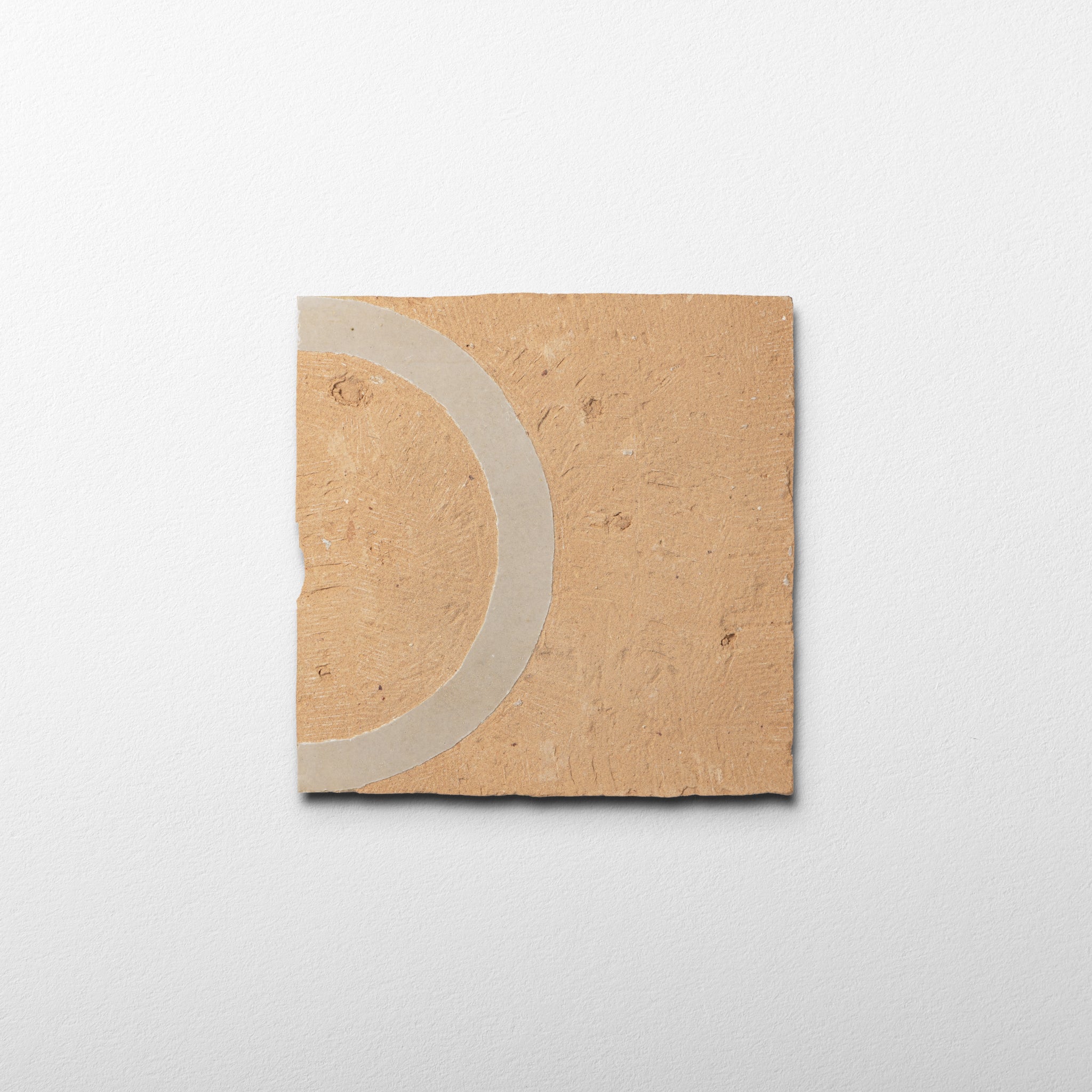 Chiseled 4x4 Circular Ecru White Zellige Tile - Cemento Collection