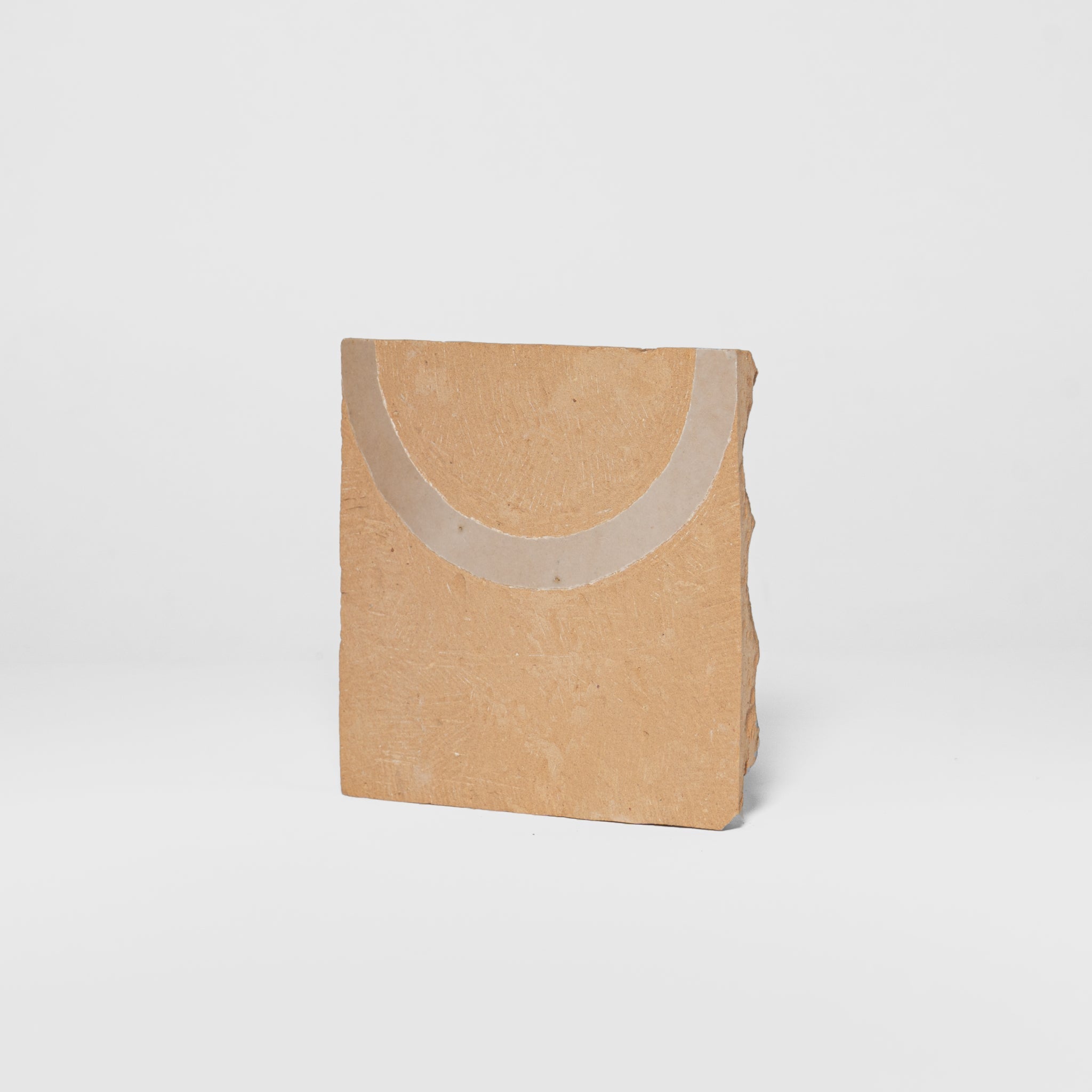 Chiseled 4x4 Circular Ecru White Zellige Tile - Cemento Collection