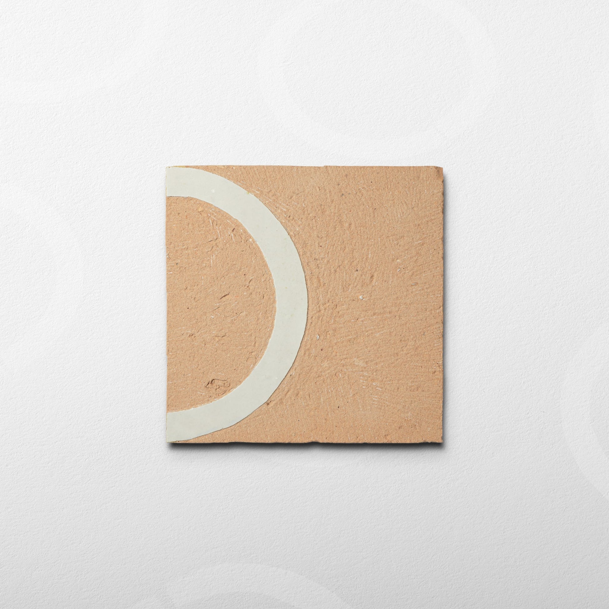 Chiseled 4x4 Circular Off White Zellige Tile - Cemento Collection