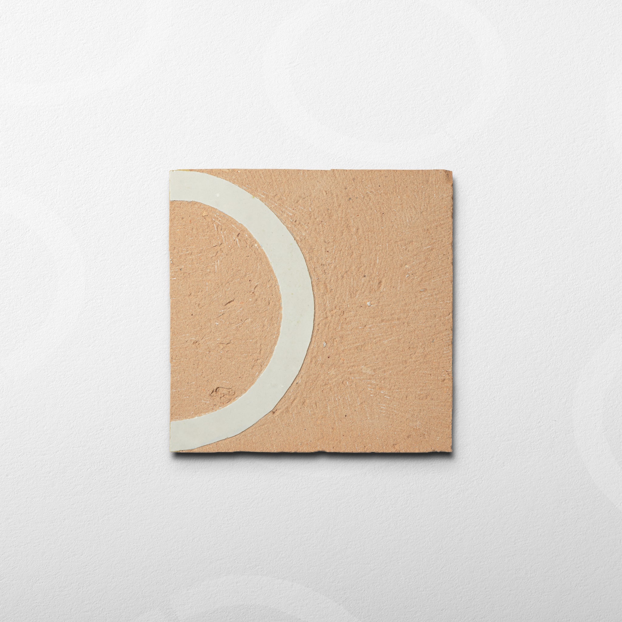 Chiseled 4x4 Circular Off White Zellige Tile - Cemento Collection