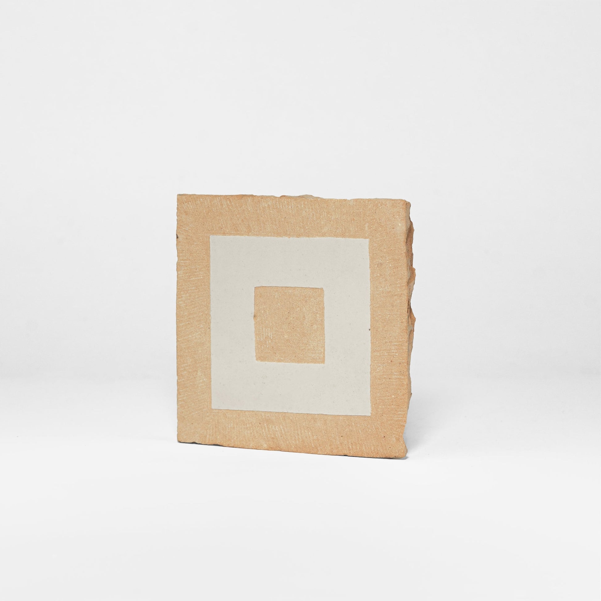 Chiseled 4x4 Square Off White Zellige Tile - Cemento Collection