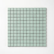 Chroma Grid | Aquamarine 1x1" Square Matte Mosaic Tile - Cemento Collection