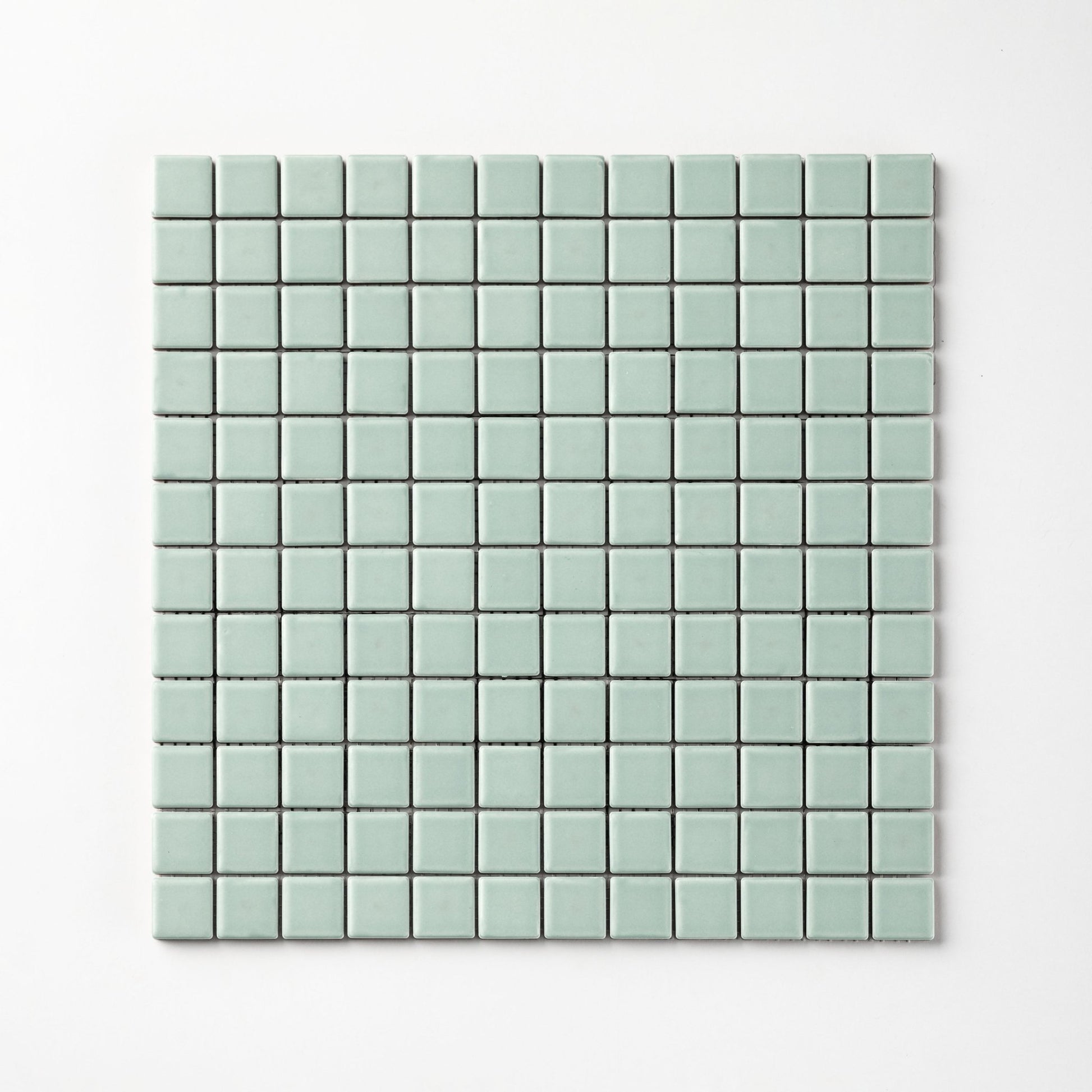 Chroma Grid | Aquamarine 1x1" Square Matte Mosaic Tile - Cemento Collection
