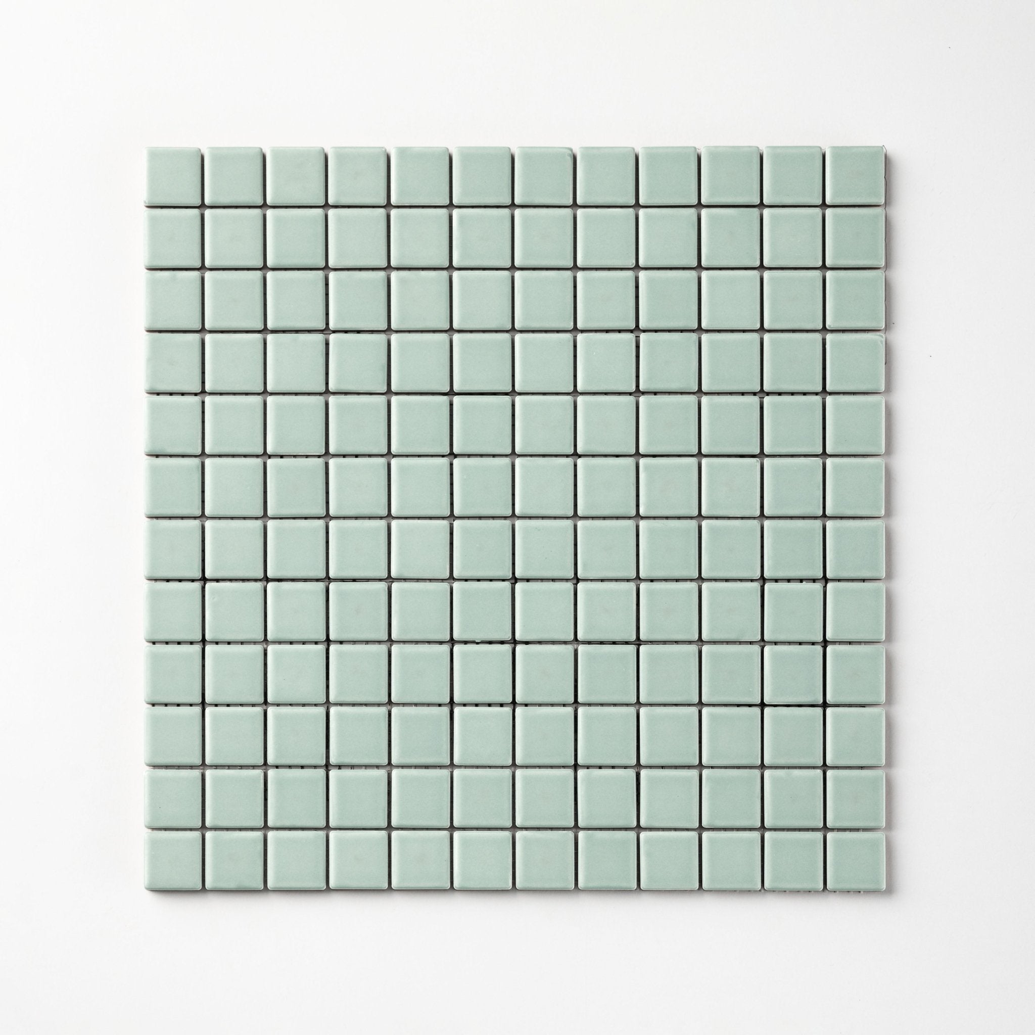 Chroma Grid | Aquamarine 1x1" Square Matte Mosaic Tile - Cemento Collection