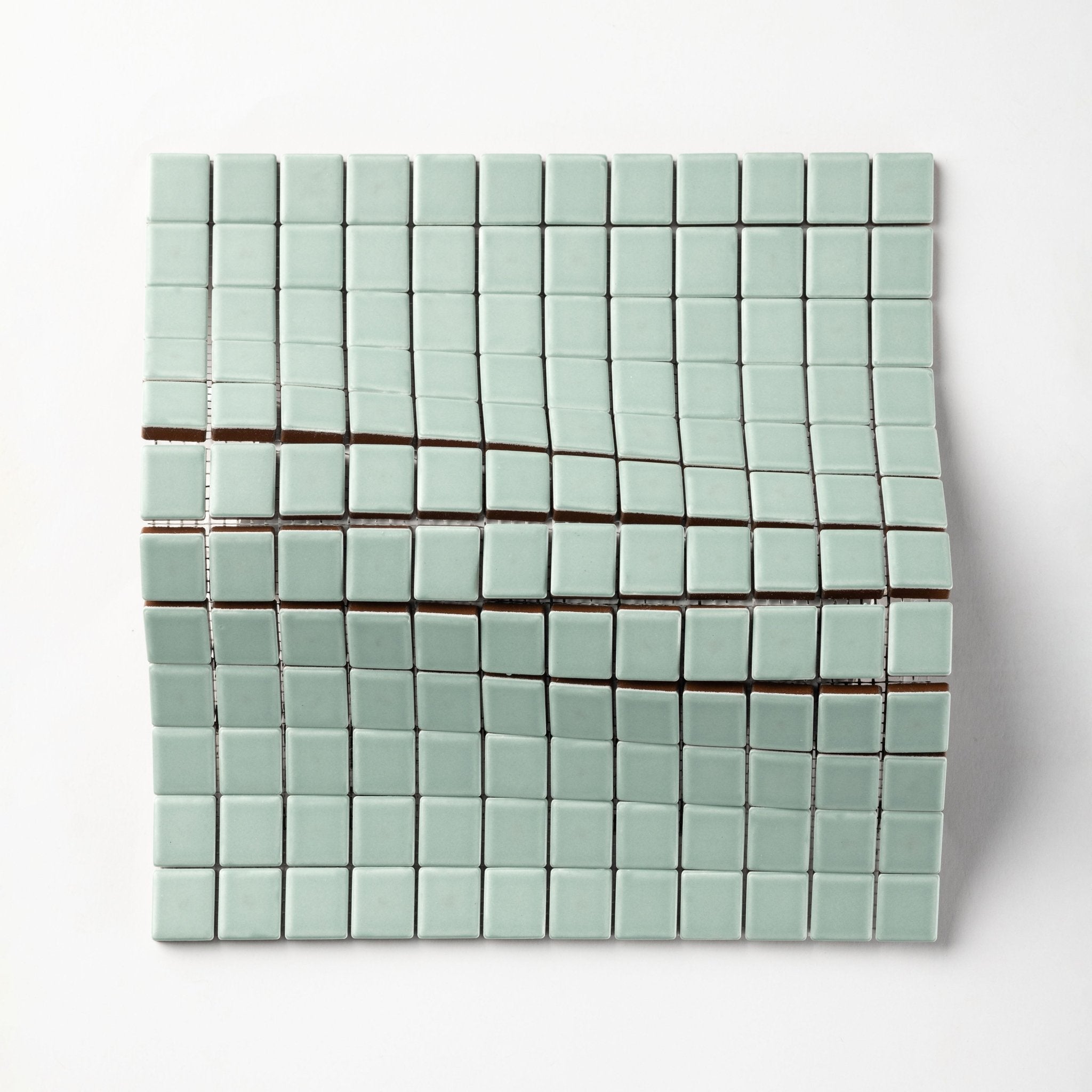 Chroma Grid | Aquamarine 1x1" Square Matte Mosaic Tile - Cemento Collection