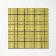 Chroma Grid | Fennel Green 1x1" Square Matte Mosaic Tile - Cemento Collection