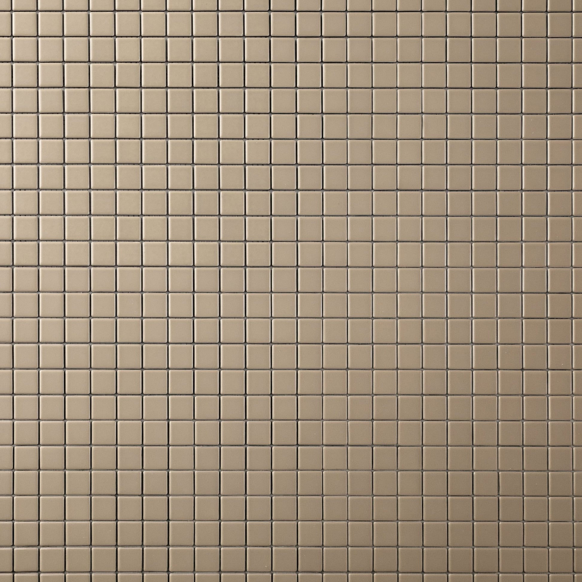 Chroma Grid | Jute Beige 1x1" Square Matte Mosaic Tile - Cemento Collection