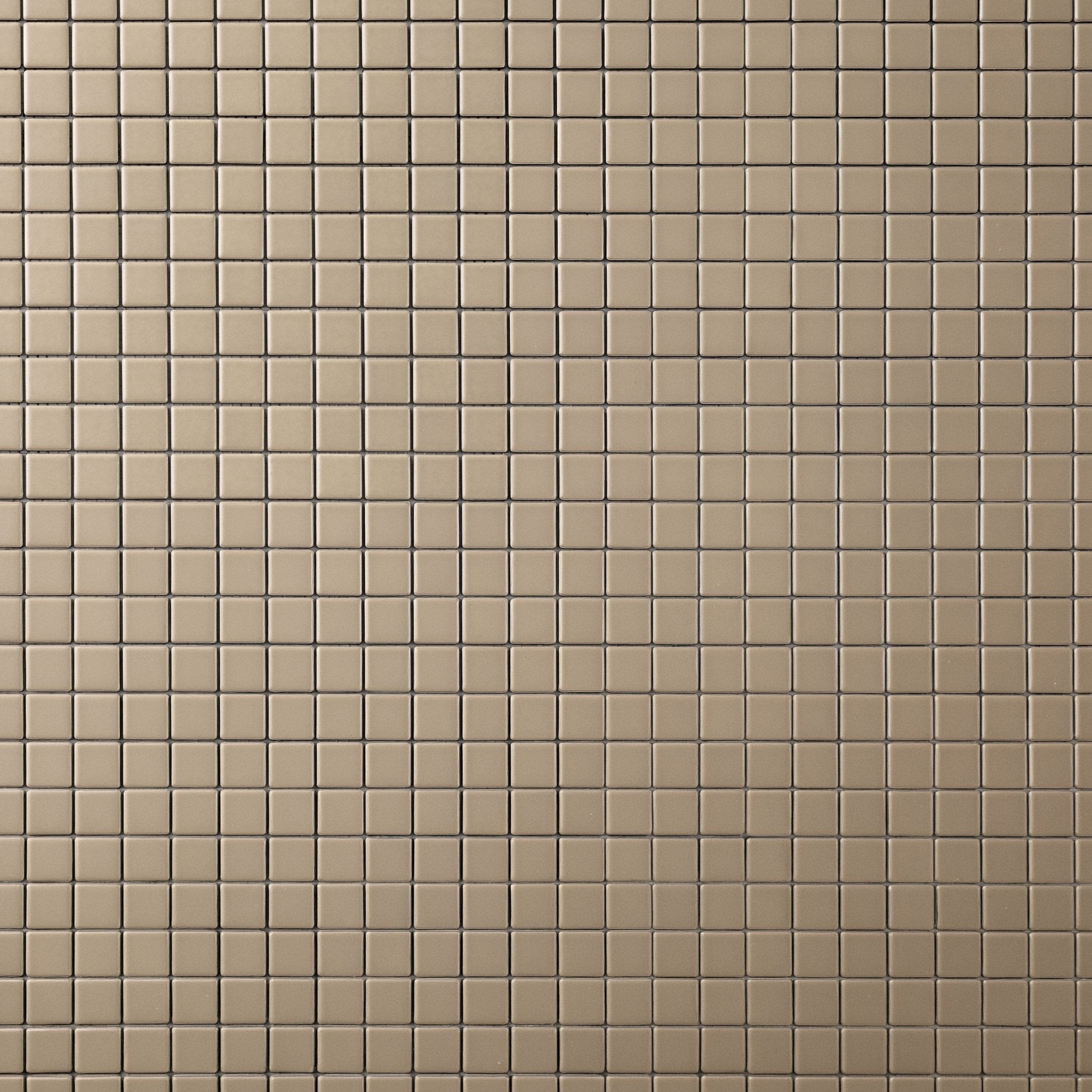 Chroma Grid | Jute Beige 1x1" Square Matte Mosaic Tile - Cemento Collection