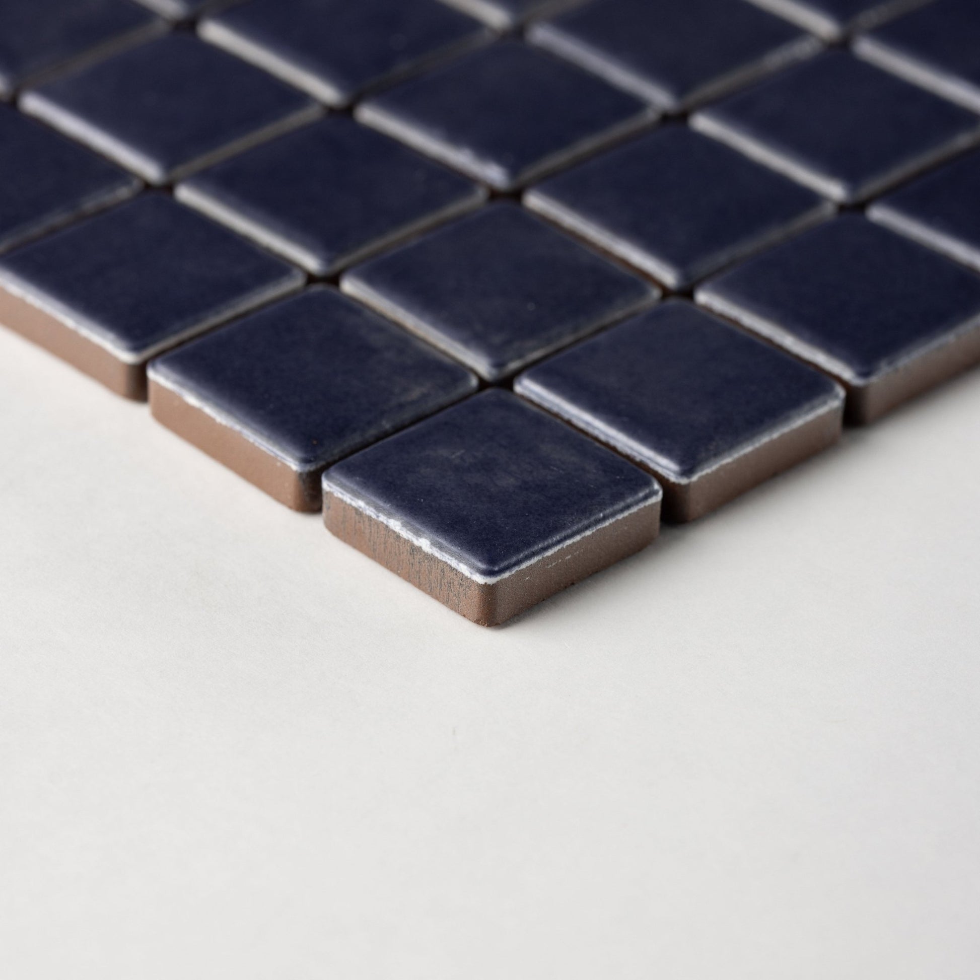 Chroma Grid | Ocean Blue 1x1" Square Matte Mosaic Tile - Cemento Collection
