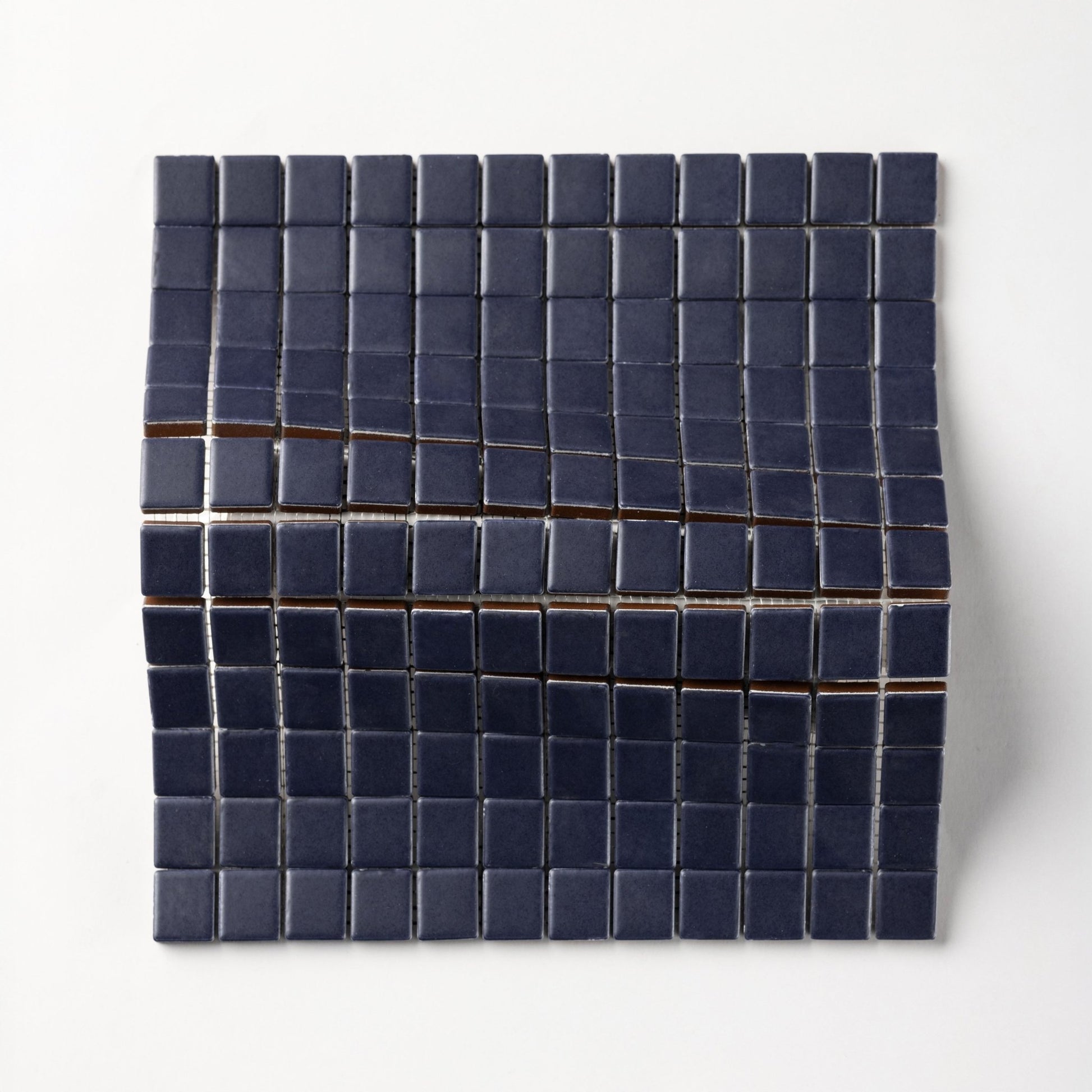 Chroma Grid | Ocean Blue 1x1" Square Matte Mosaic Tile - Cemento Collection