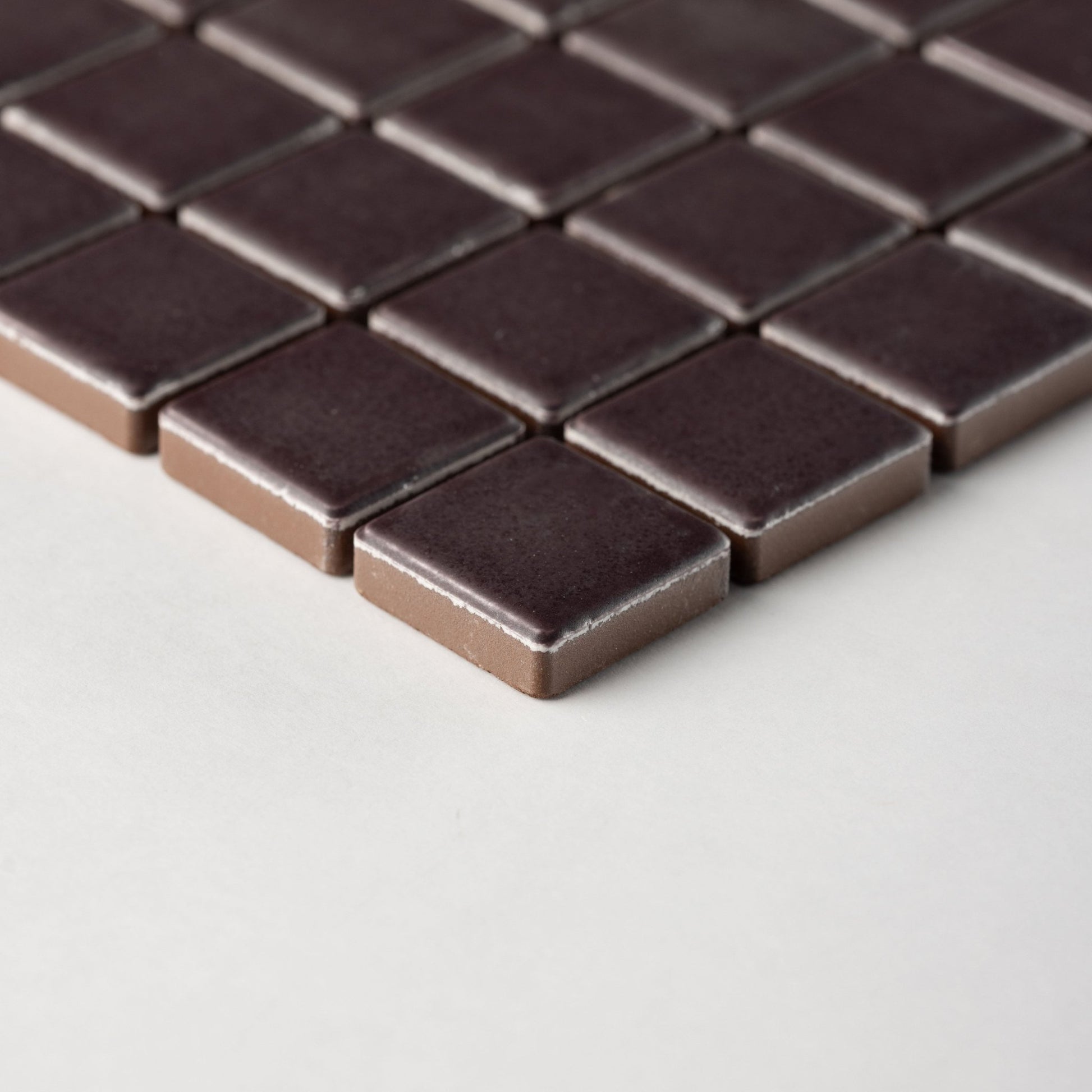 Chroma Grid | Pastel Plum 1x1" Square Matte Mosaic Tile - Cemento Collection