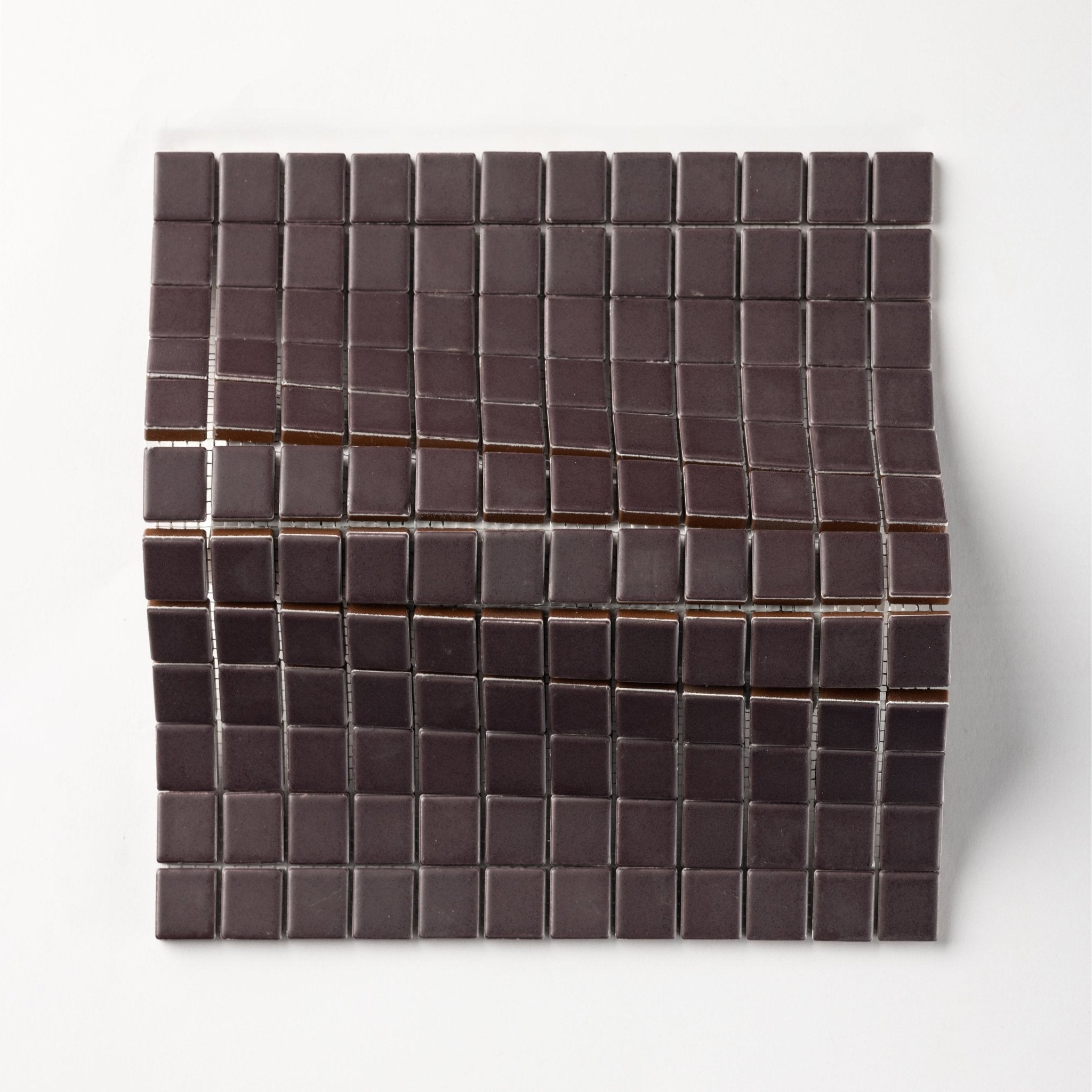 Chroma Grid | Pastel Plum 1x1" Square Matte Mosaic Tile - Cemento Collection