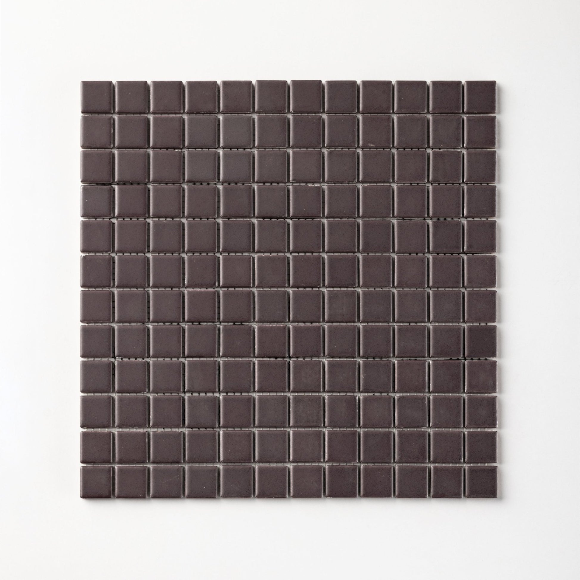 Chroma Grid | Pastel Plum 1x1" Square Matte Mosaic Tile - Cemento Collection