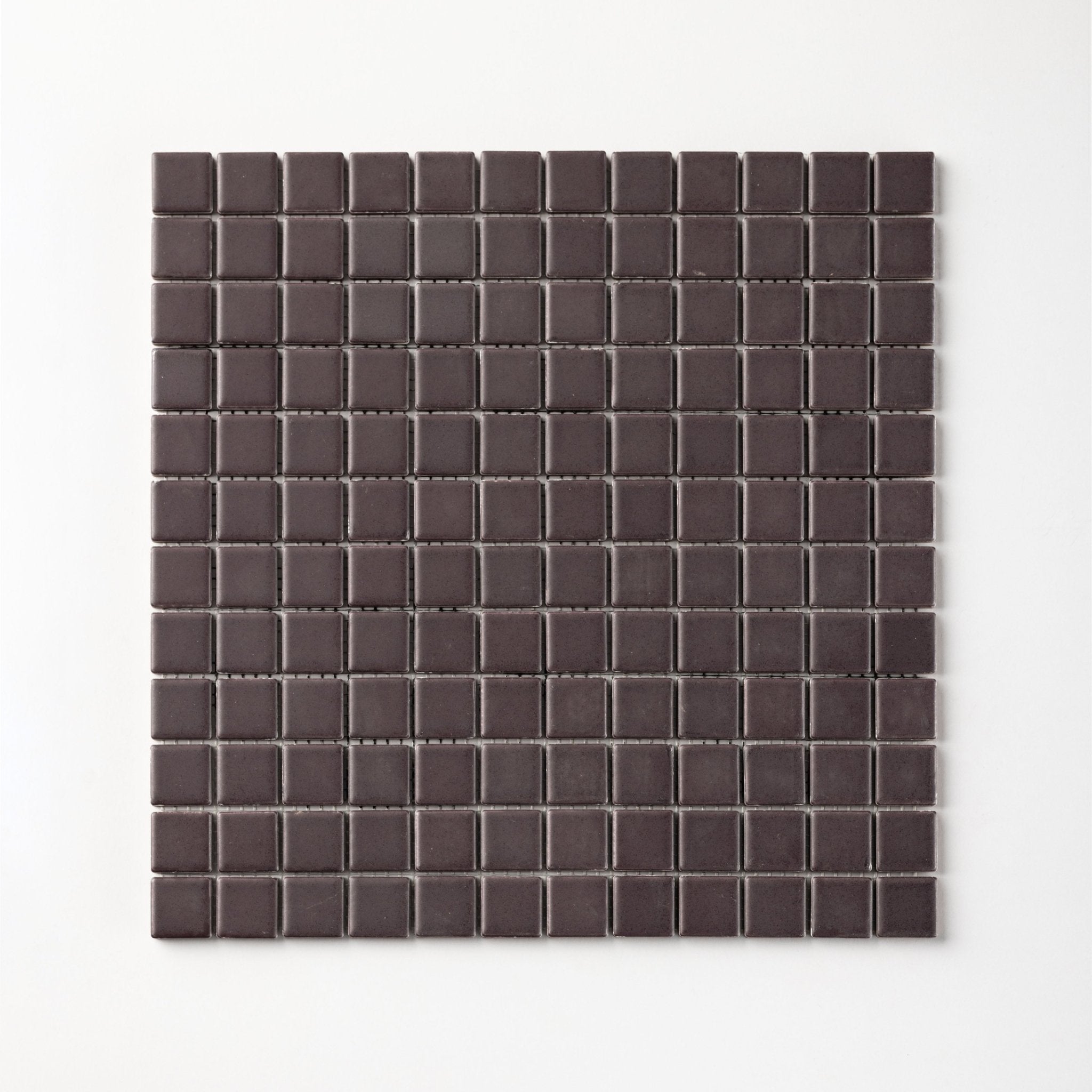 Chroma Grid | Pastel Plum 1x1" Square Matte Mosaic Tile - Cemento Collection