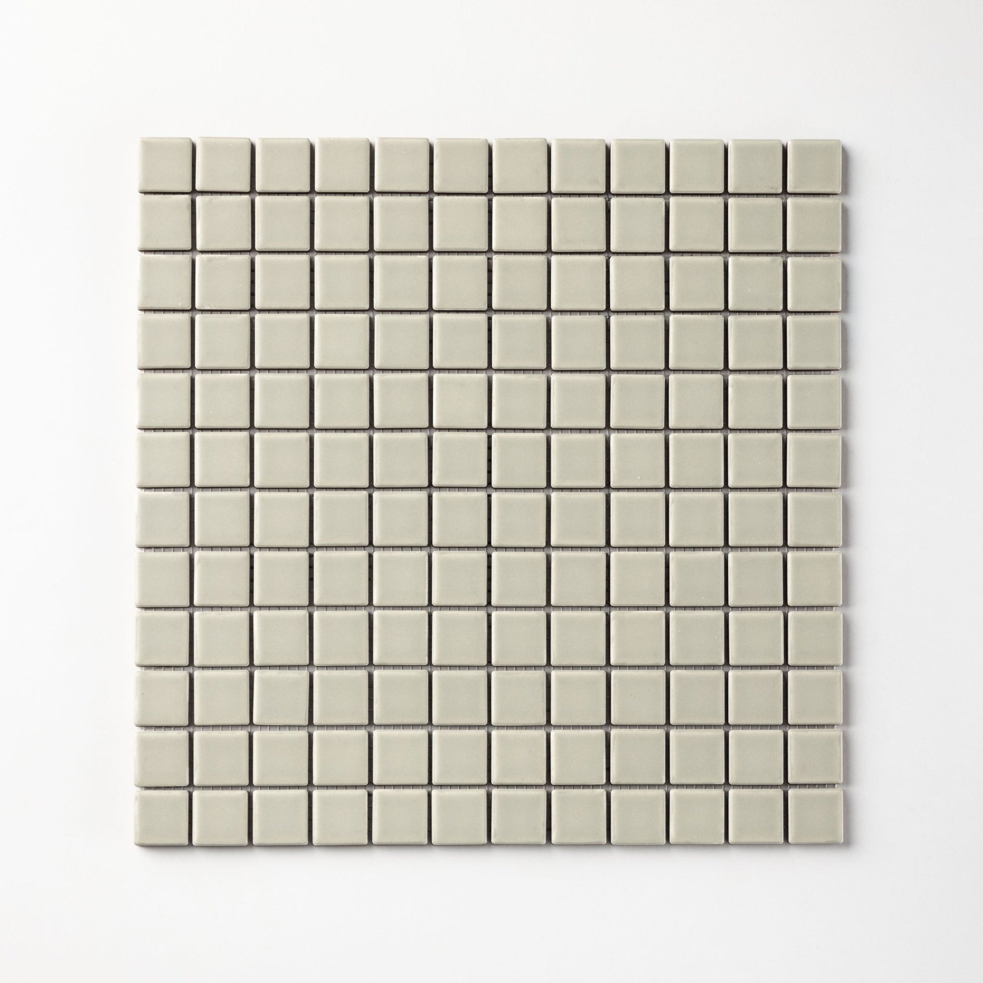 Chroma Grid | Pistachio Cream 1x1" Square Matte Mosaic Tile - Cemento Collection