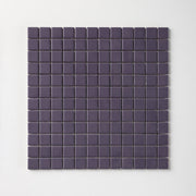 Chroma Grid | Purple Grape 1x1" Square Matte Mosaic Tile - Cemento Collection