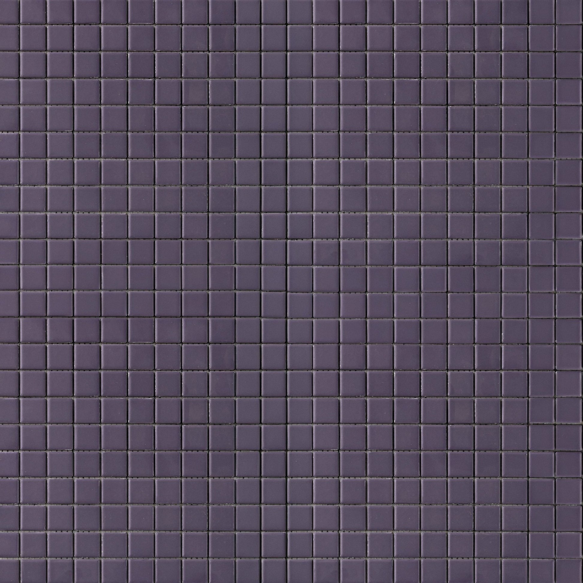 Chroma Grid | Purple Grape 1x1" Square Matte Mosaic Tile - Cemento Collection