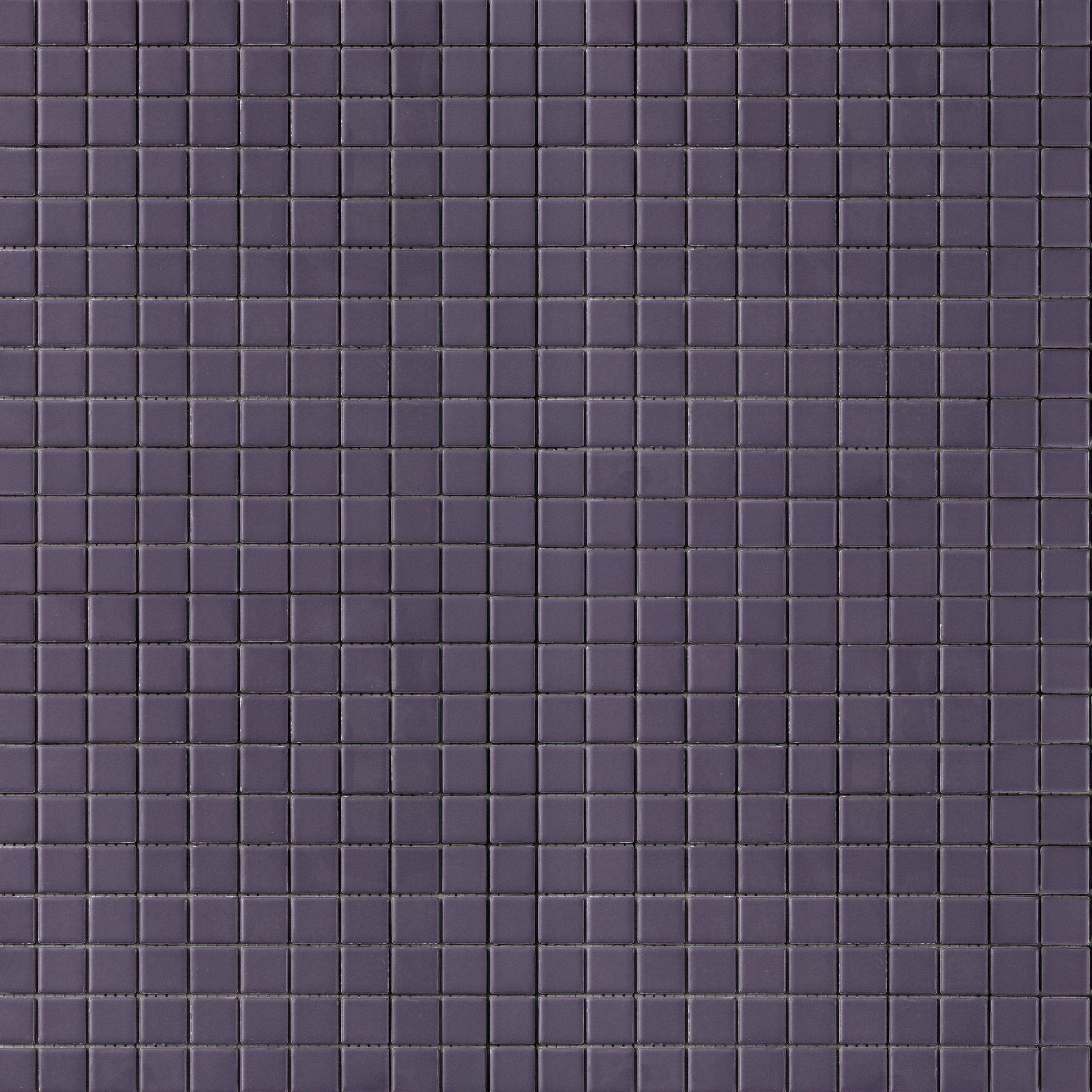 Chroma Grid | Purple Grape 1x1" Square Matte Mosaic Tile - Cemento Collection