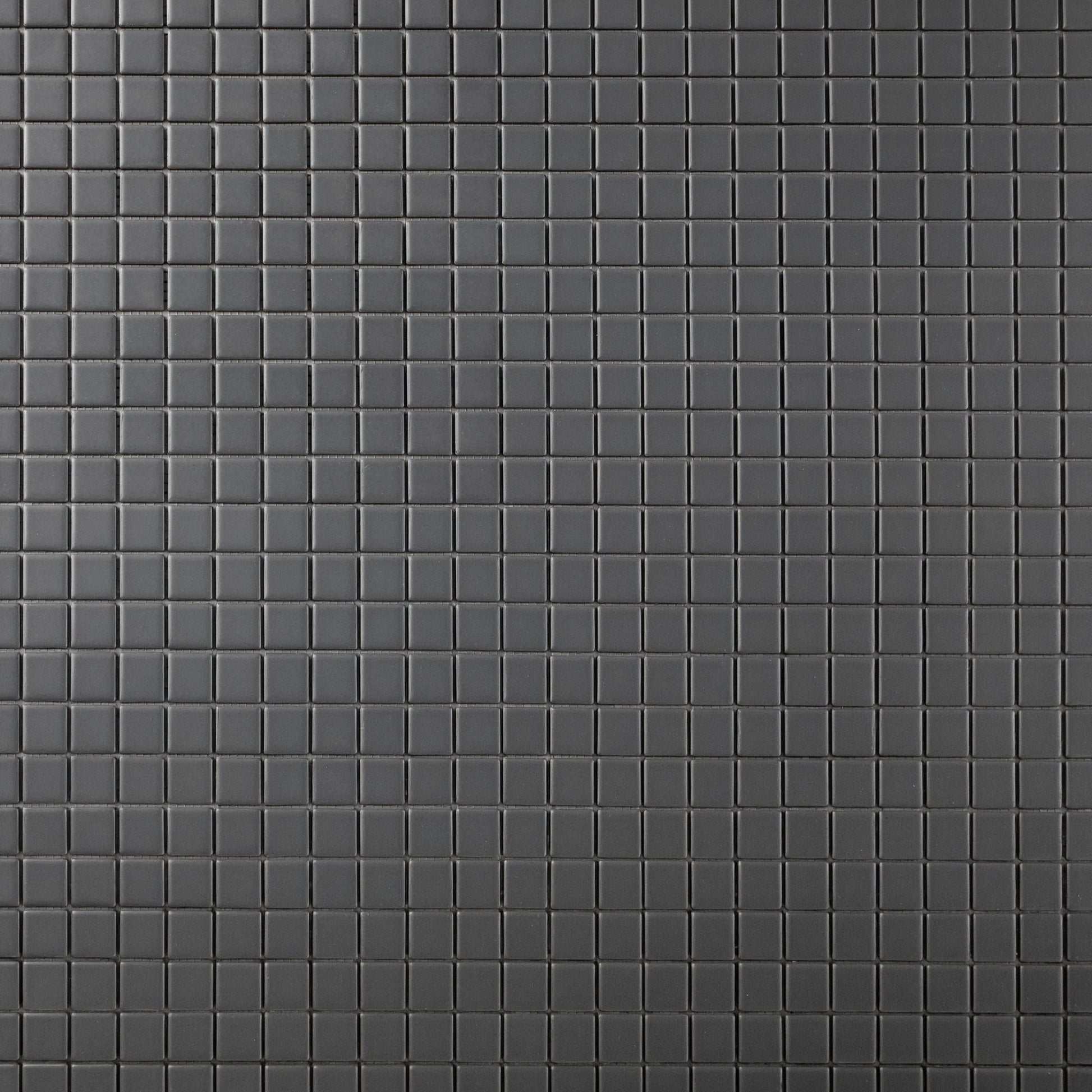 Chroma Grid | Seared Gray 1x1" Square Matte Mosaic Tile - Cemento Collection