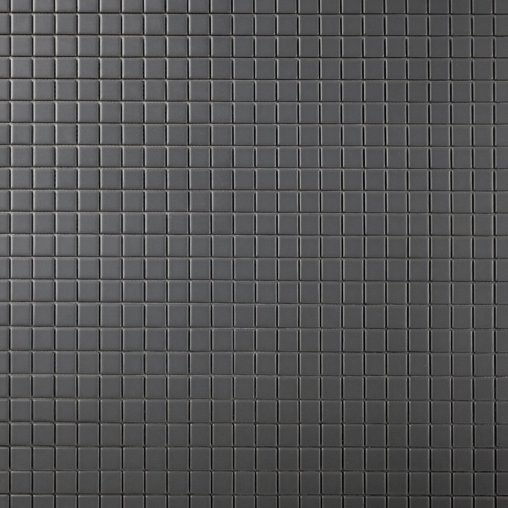 Chroma Grid | Seared Gray 1x1" Square Matte Mosaic Tile - Cemento Collection