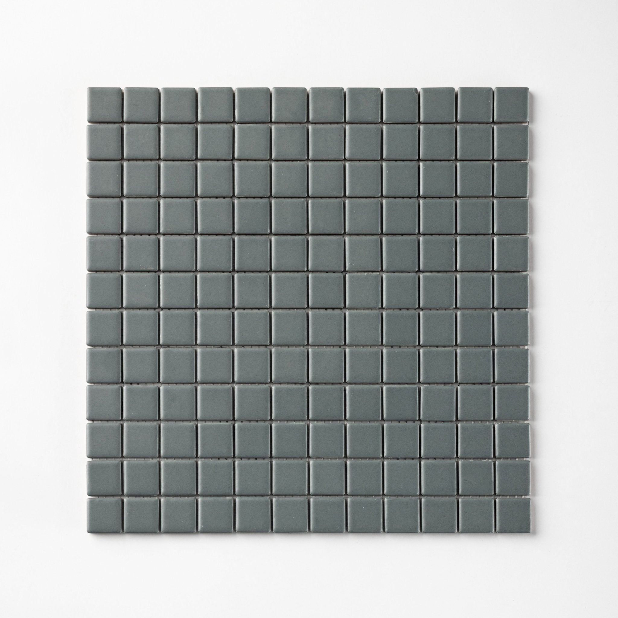 Chroma Grid | Shadow Blue 1x1" Square Matte Mosaic Tile - Cemento Collection
