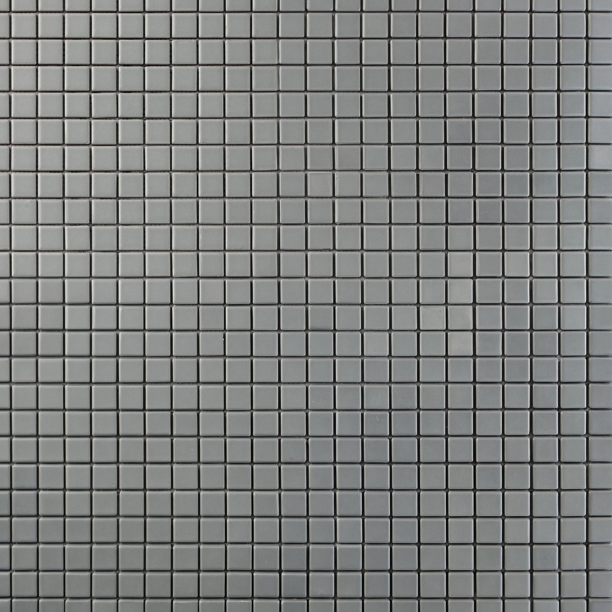 Chroma Grid | Silver Lining 1x1" Square Matte Mosaic Tile - Cemento Collection