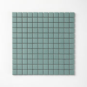 Chroma Grid | Spearmint Blue 1x1" Square Matte Mosaic Tile - Cemento Collection