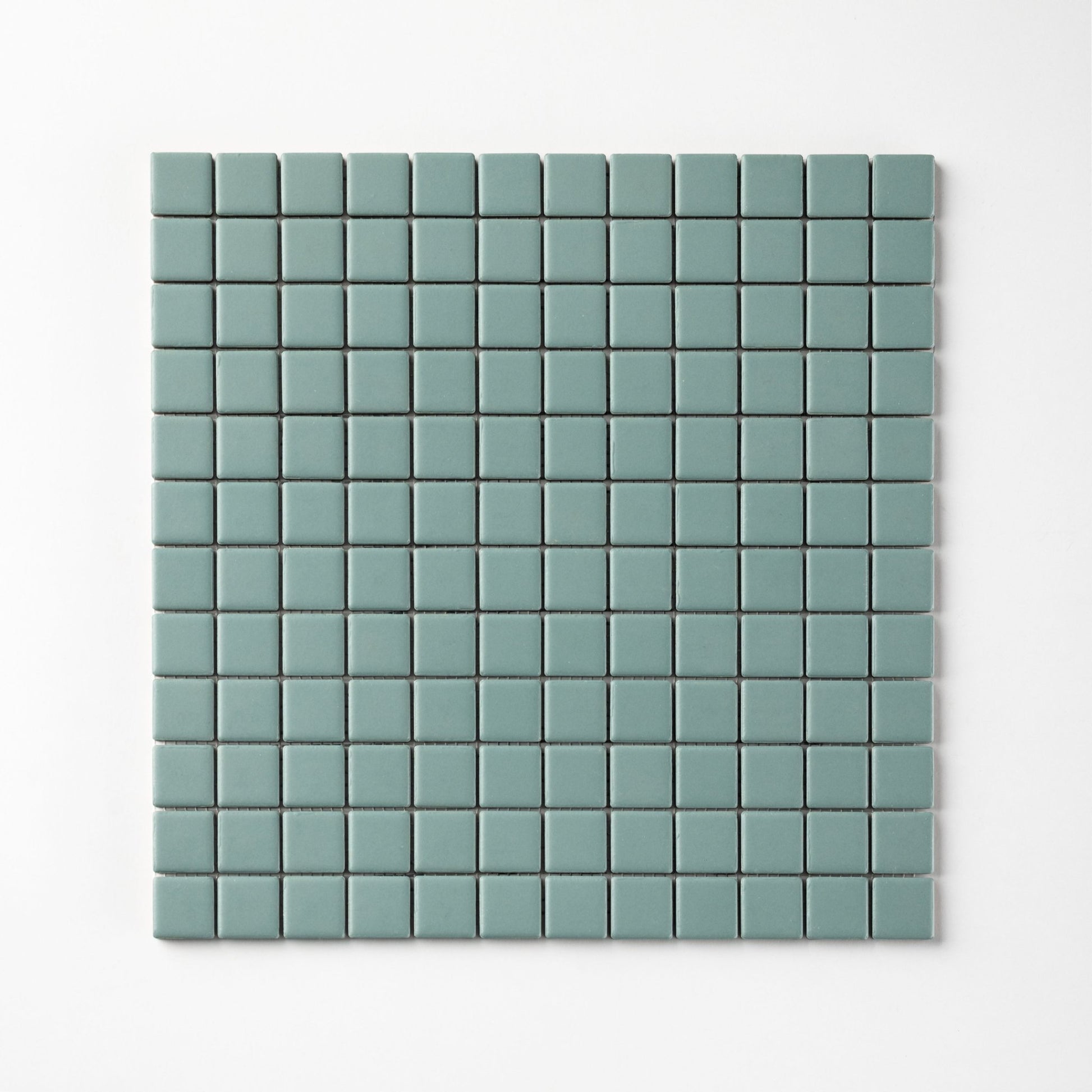 Chroma Grid | Spearmint Blue 1x1" Square Matte Mosaic Tile - Cemento Collection