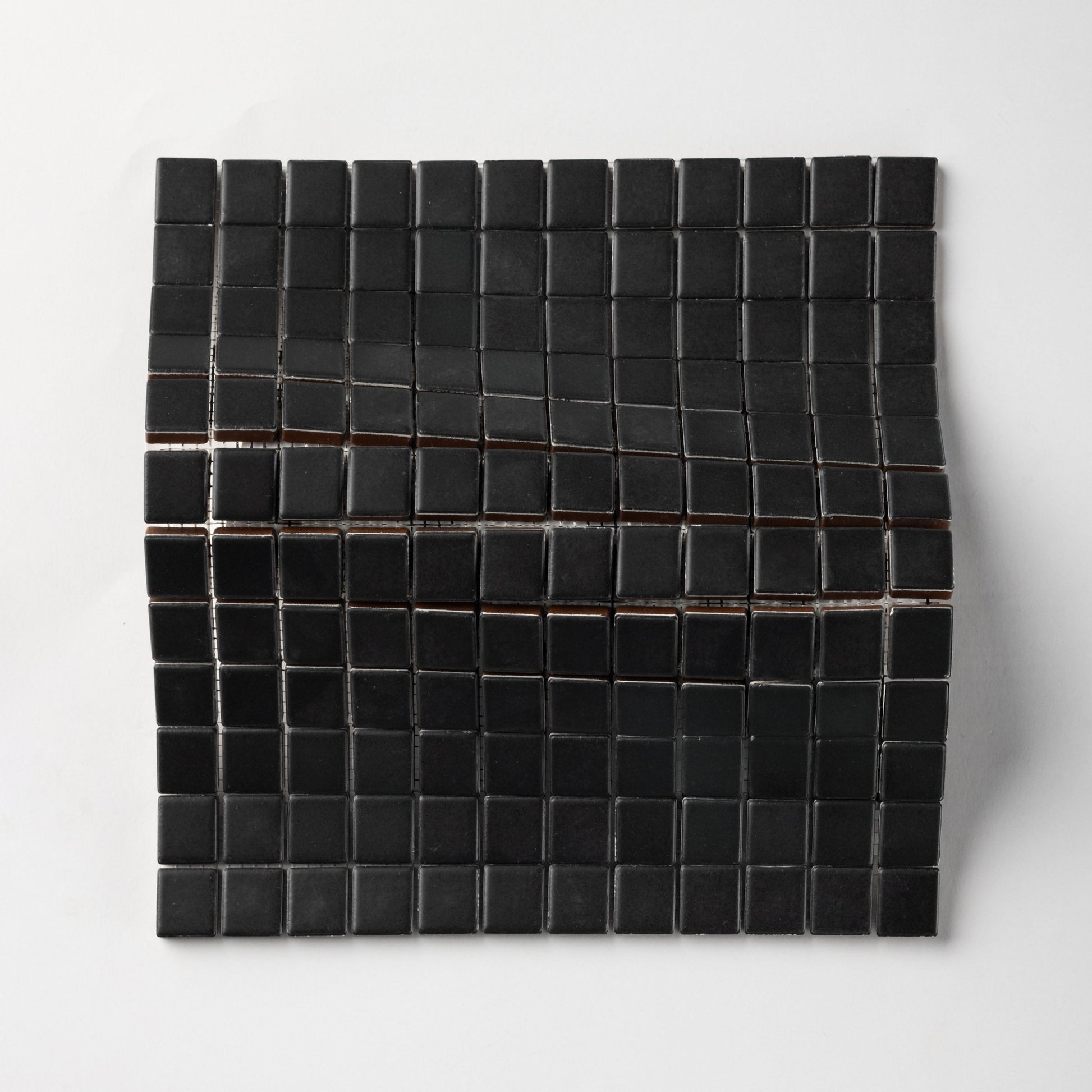 Chroma Grid | Totally Black 1x1" Square Matte Mosaic Tile - Cemento Collection