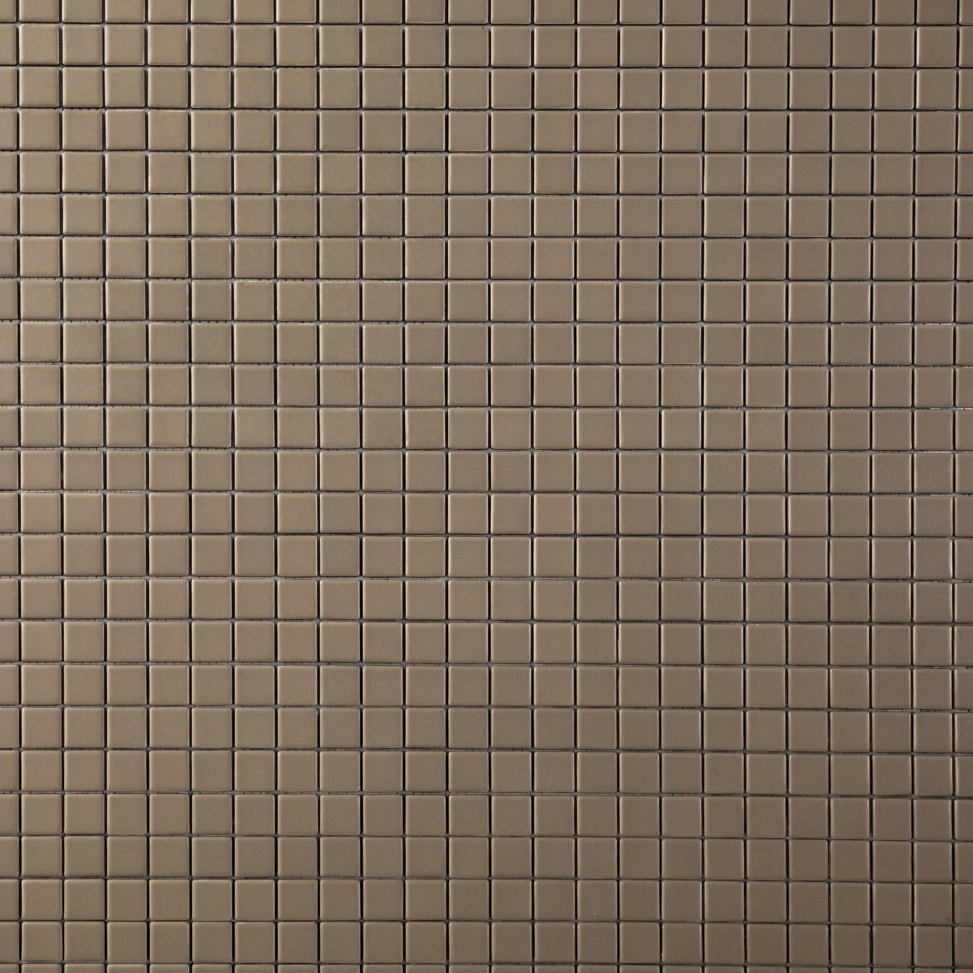 Chroma Grid | Woodland Taupe 1x1" Square Matte Mosaic Tile - Cemento Collection