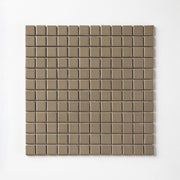 Chroma Grid | Woodland Taupe 1x1" Square Matte Mosaic Tile - Cemento Collection