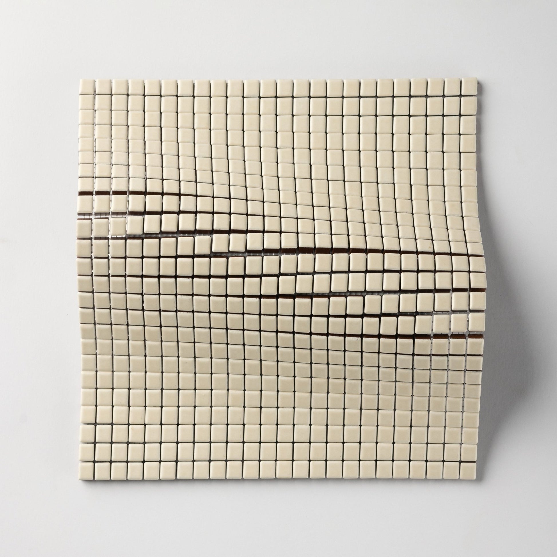Chroma Pixel | Almond Cream 1/2x1/2" Square Matte Mosaic Tile - Cemento Collection