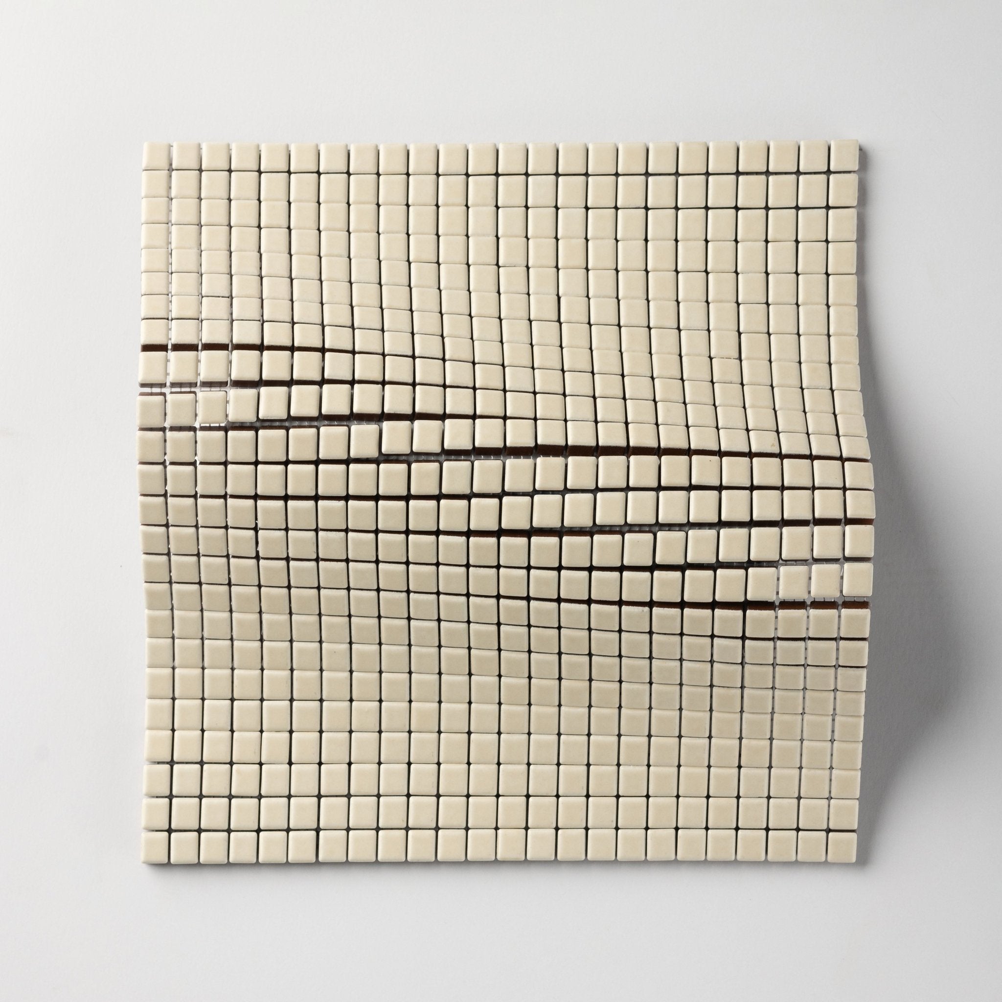 Chroma Pixel | Almond Cream 1/2x1/2" Square Matte Mosaic Tile - Cemento Collection