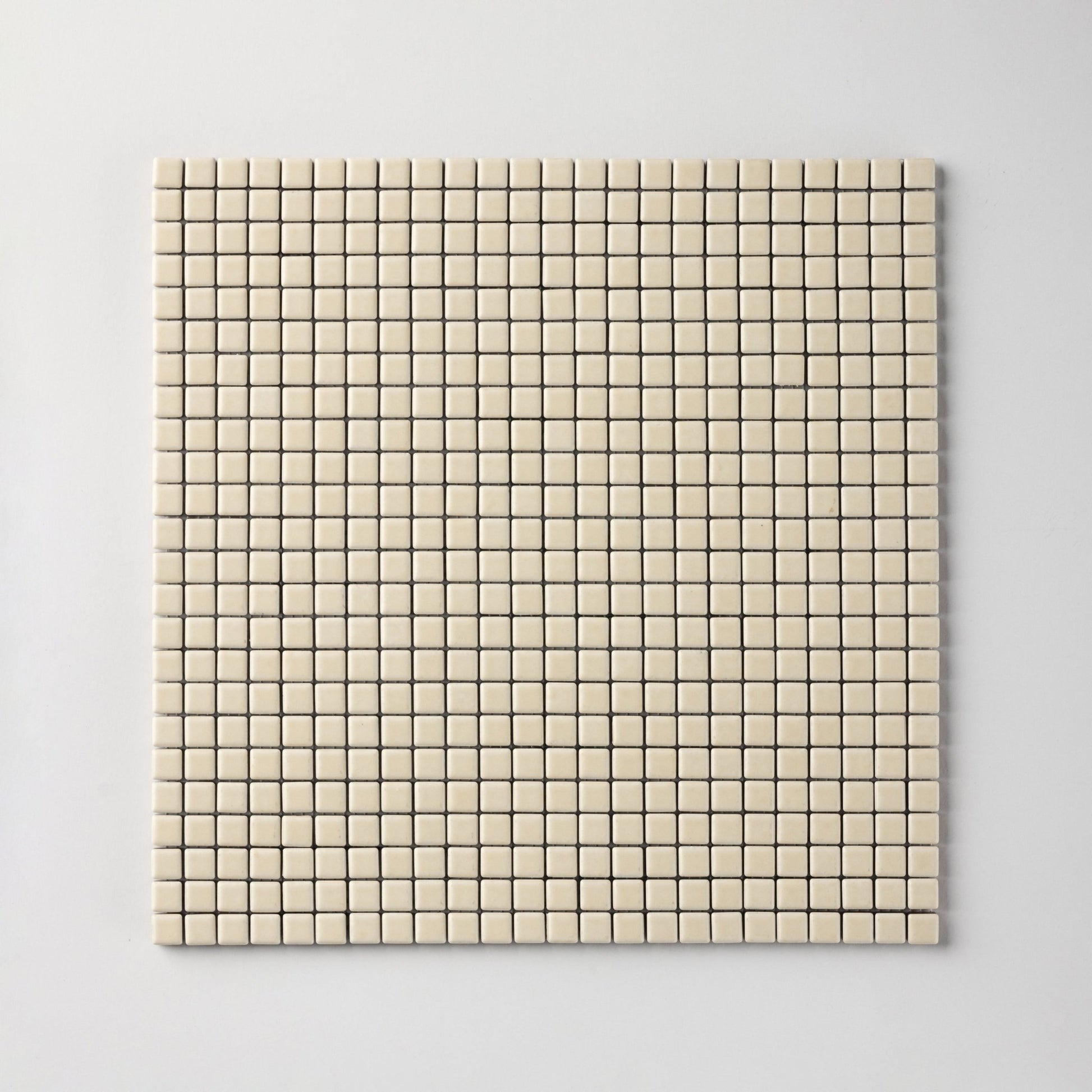 Chroma Pixel | Almond Cream 1/2x1/2" Square Matte Mosaic Tile - Cemento Collection