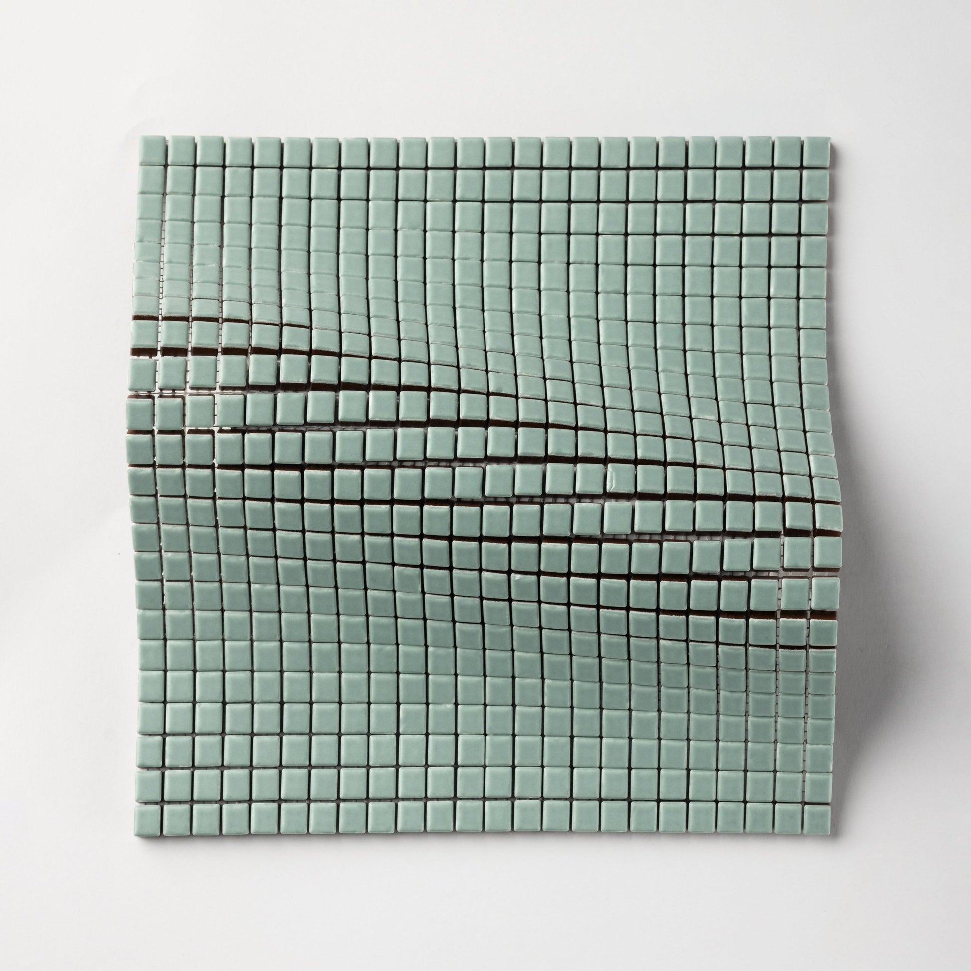 Chroma Pixel | Aquamarine 1/2x1/2" Square Matte Mosaic Tile - Cemento Collection