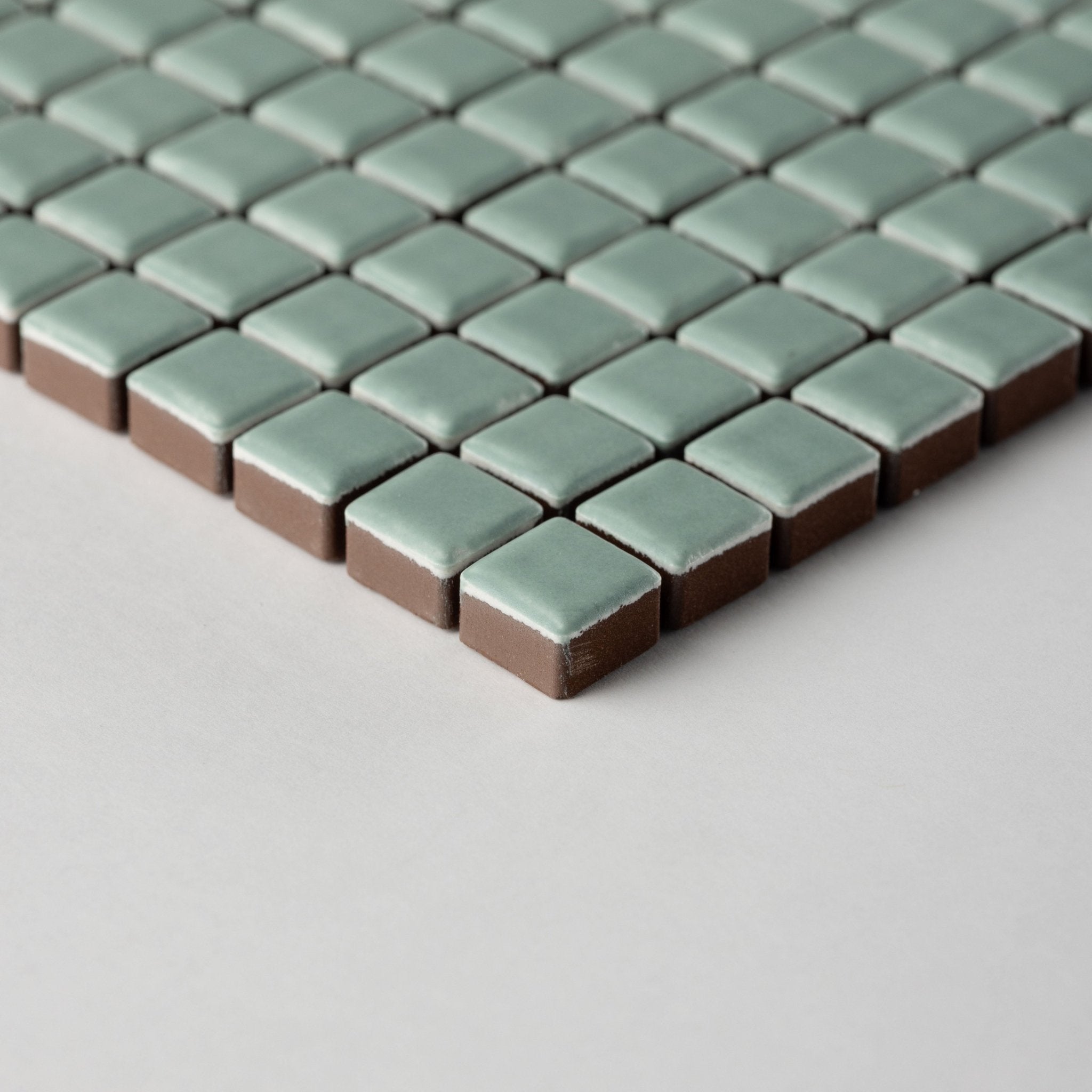 Chroma Pixel | Aquamarine 1/2x1/2" Square Matte Mosaic Tile - Cemento Collection